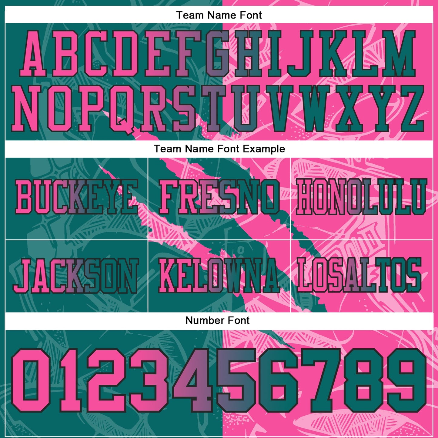 Custom Teal Pink-Black Authentic Gradient Fashion Scratch Football Jersey view 4