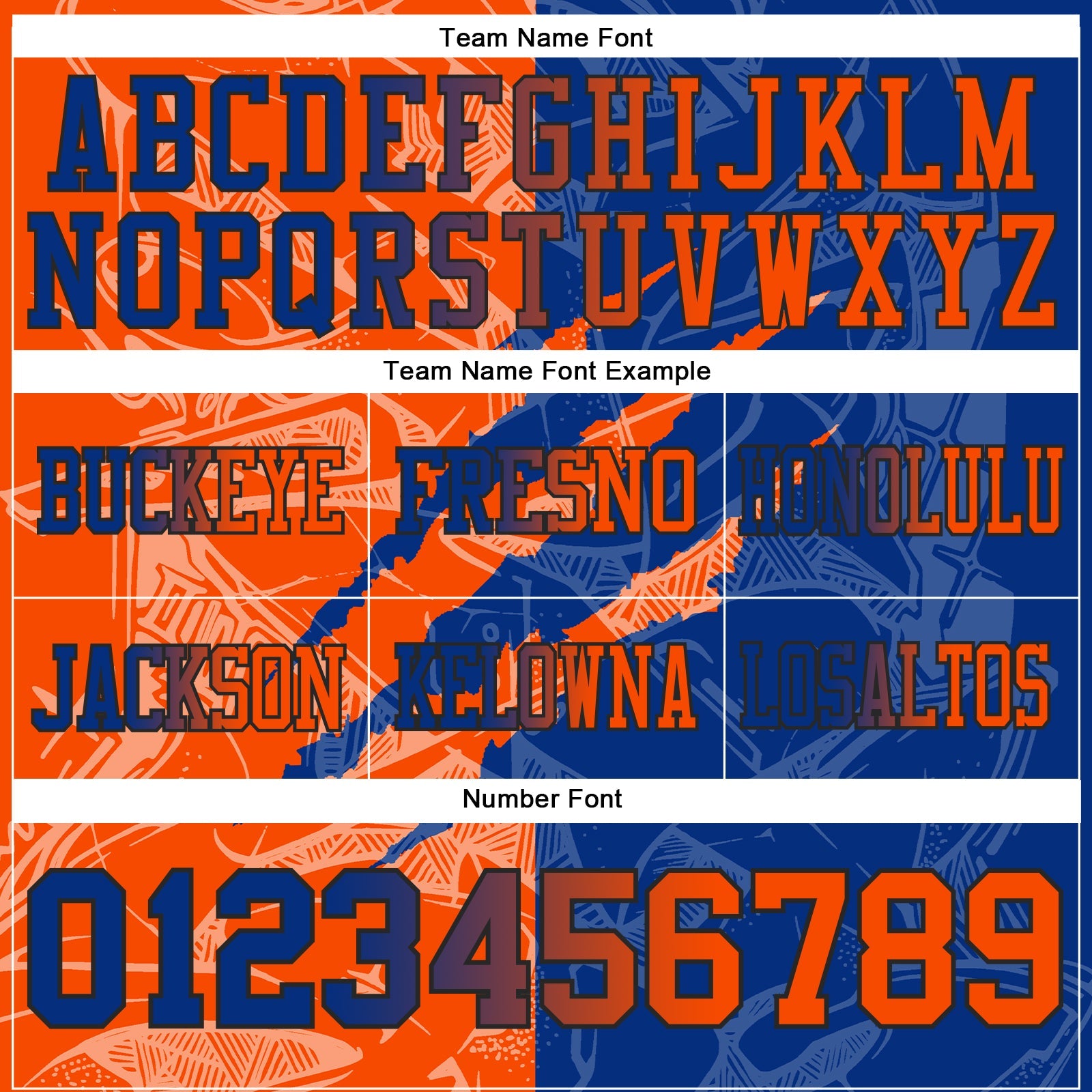 Custom Royal Orange-Black Authentic Gradient Fashion Scratch Football Jersey view 4