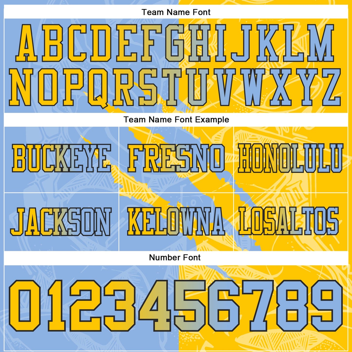 Custom Light Blue Yellow-Black Authentic Gradient Fashion Scratch Football Jersey view 4