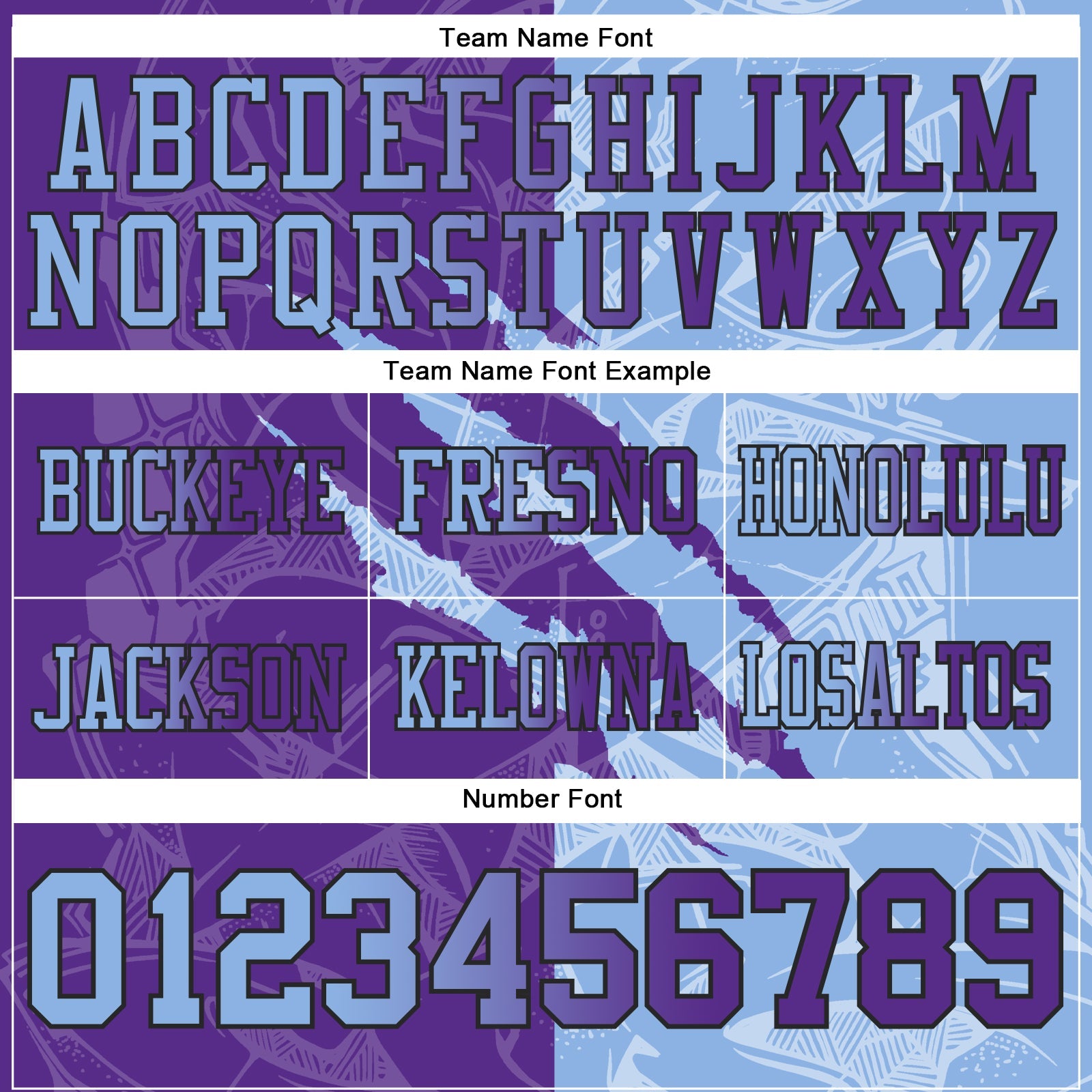 Custom Purple Light Blue-Black Authentic Gradient Fashion Scratch Football Jersey view 4