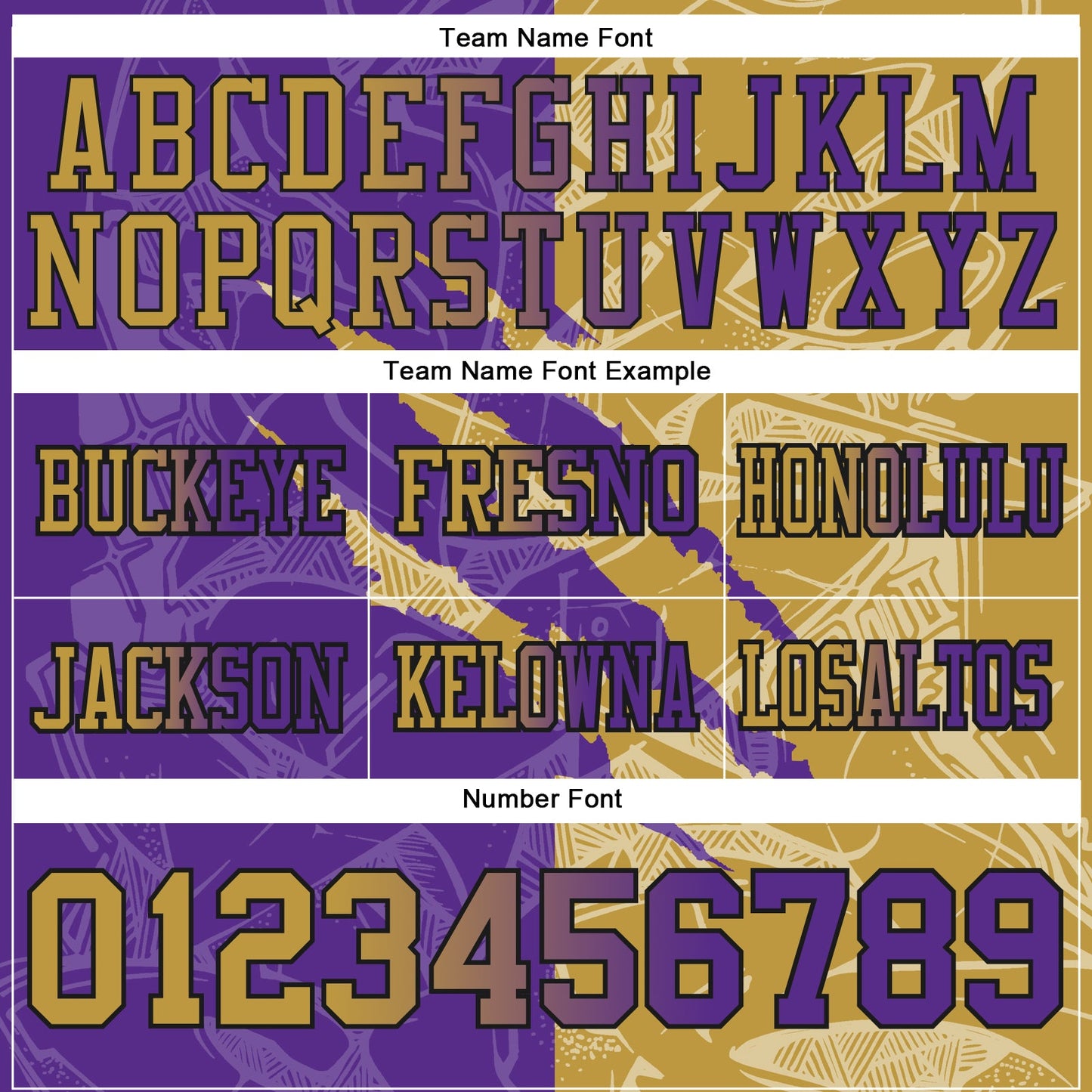 Custom Purple Old Gold-Black Authentic Gradient Fashion Scratch Football Jersey view 4
