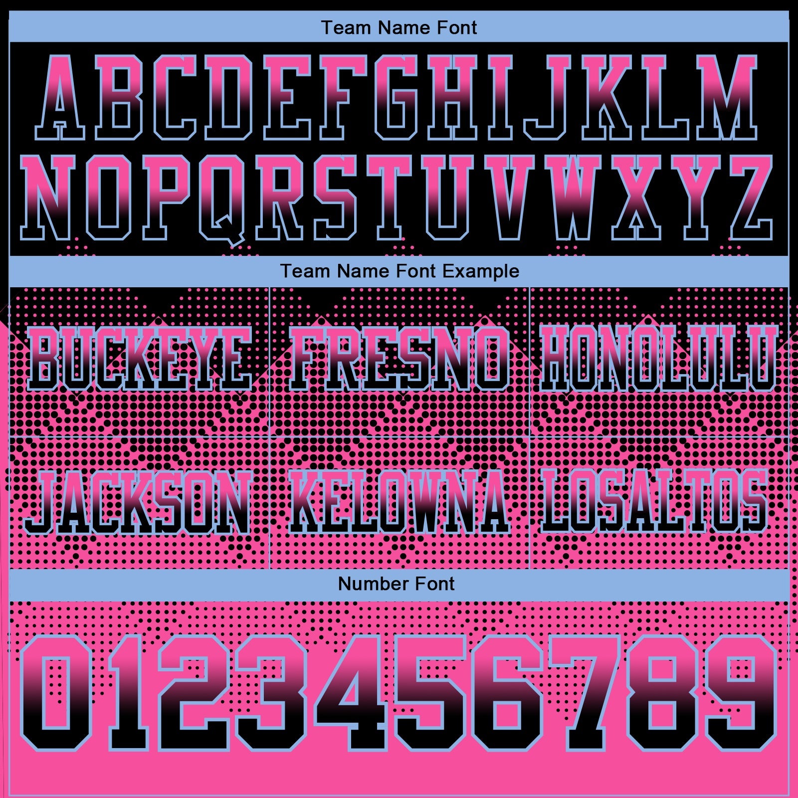 Custom Black Pink-Light Blue Authentic Gradient Square Shape 7V7 Flag Football Jersey view 3