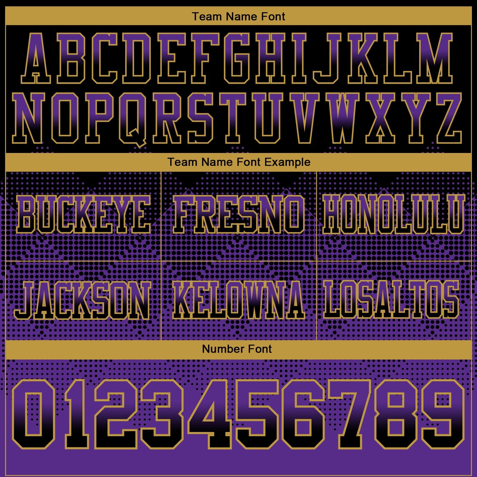Custom Black Purple-Old Gold Authentic Gradient Square Shape 7V7 Flag Football Jersey view 3