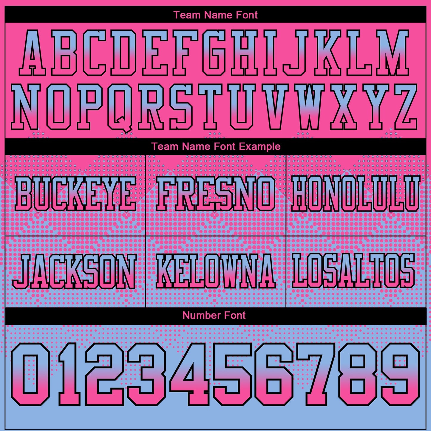 Custom Pink Light Blue-Black Authentic Gradient Square Shape 7V7 Flag Football Jersey view 3