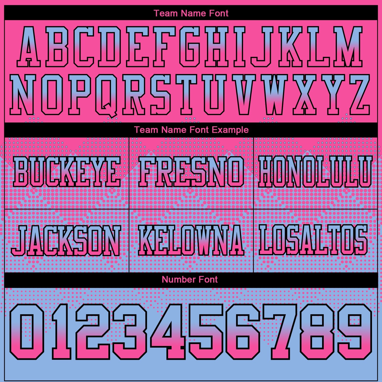 Custom Pink Light Blue-Black Authentic Gradient Square Shape 7V7 Flag Football Jersey view 3