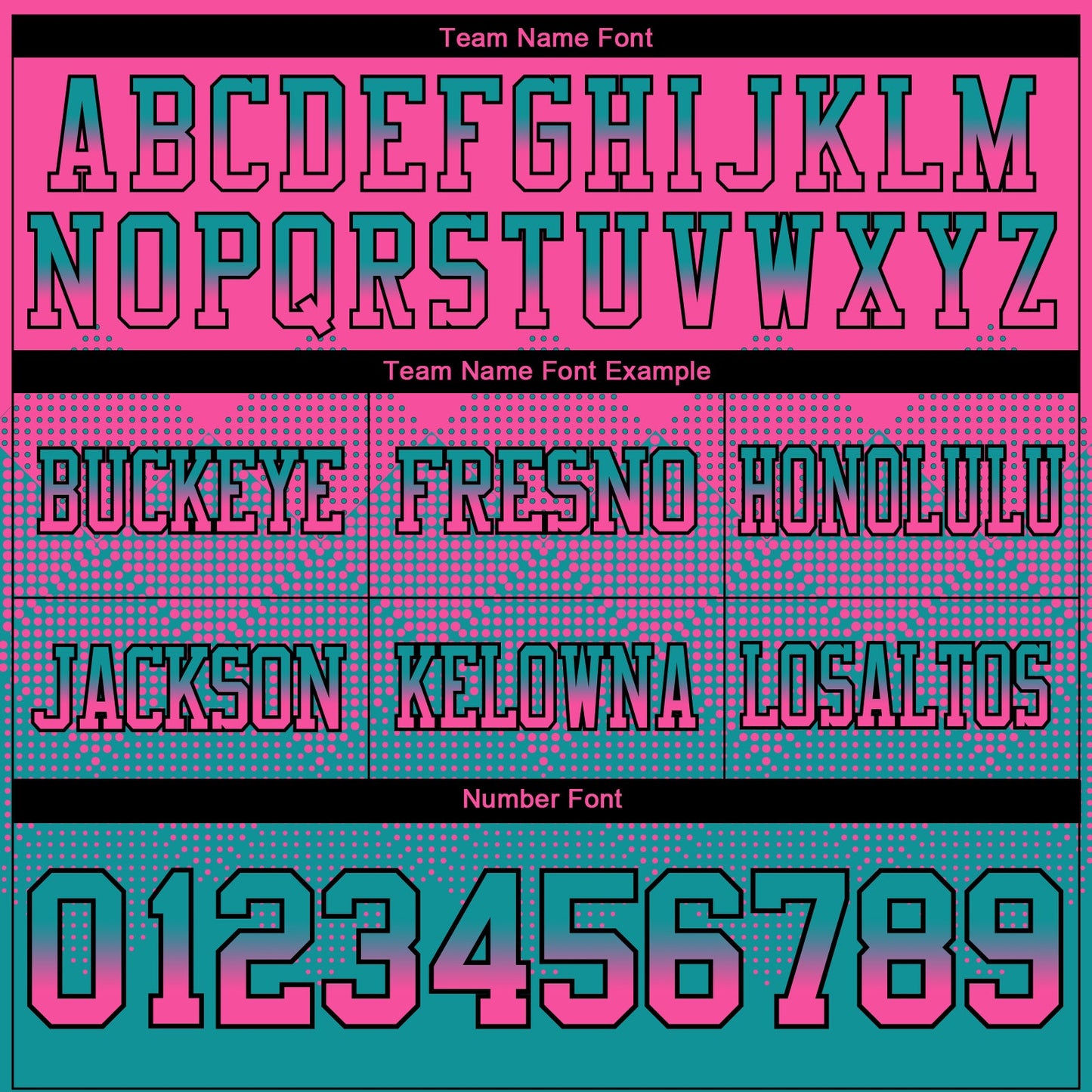 Custom Pink Teal-Black Authentic Gradient Square Shape 7V7 Flag Football Jersey view 3