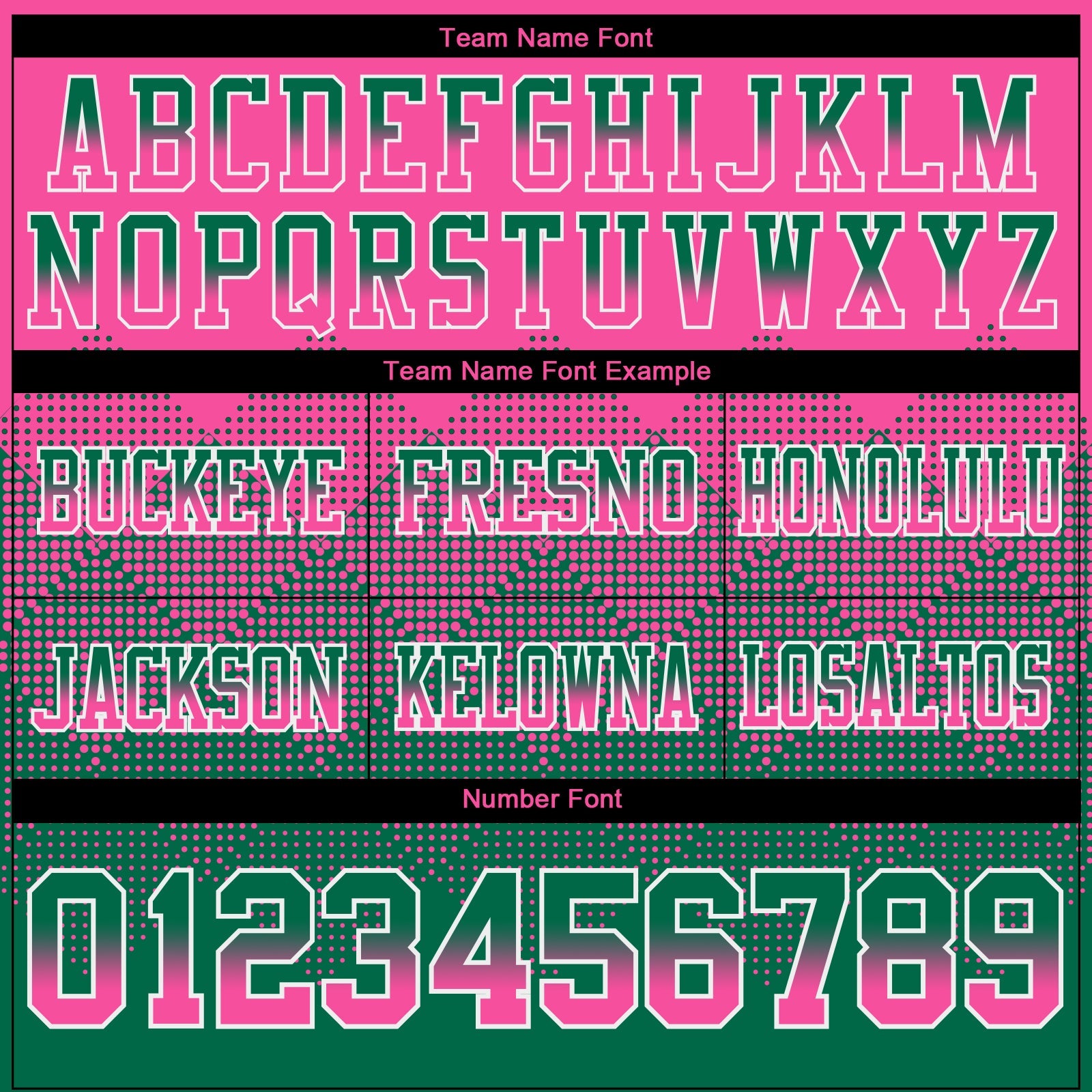 Custom Pink Kelly Green-White Authentic Gradient Square Shape 7V7 Flag Football Jersey view 3
