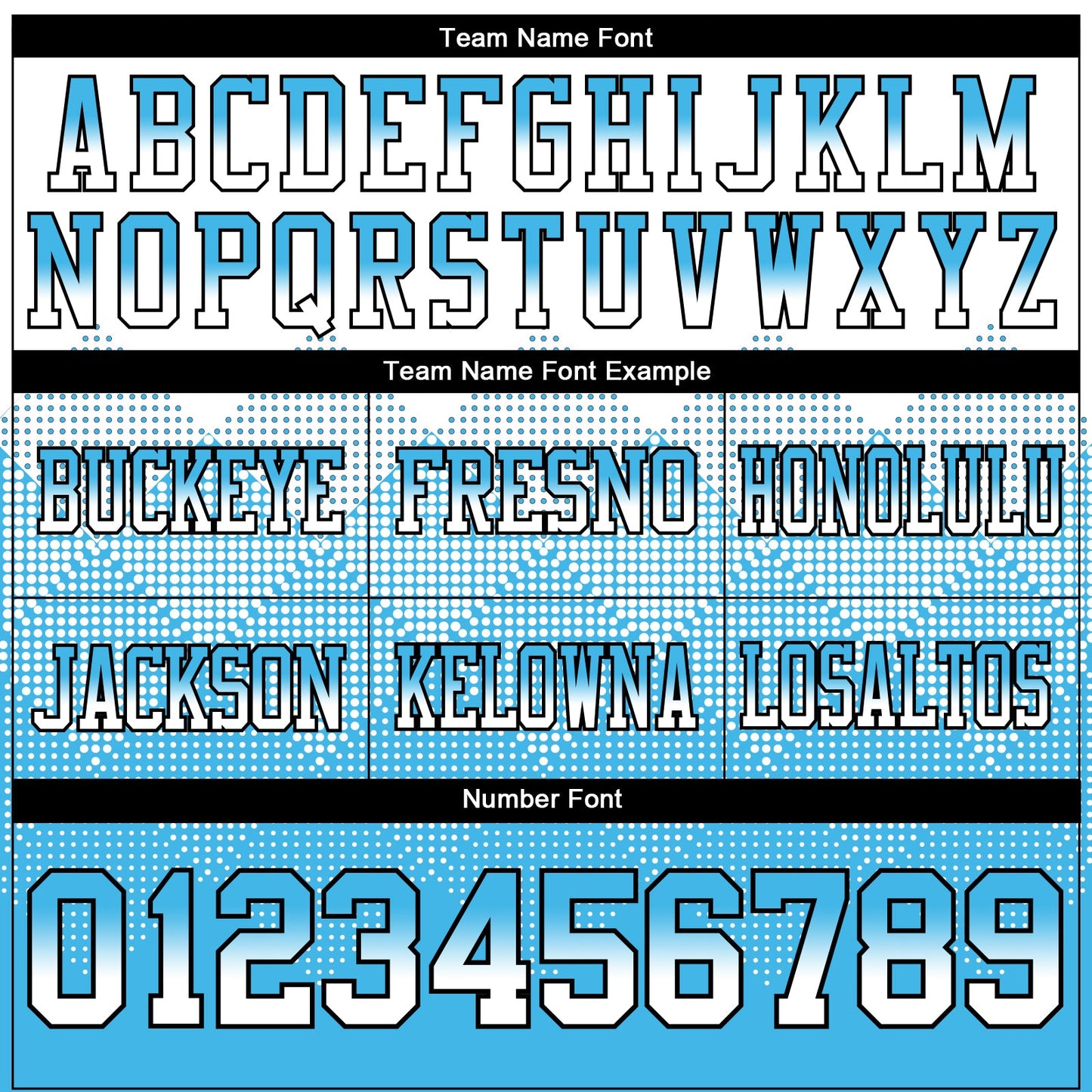 Custom White Sky Blue-Black Authentic Gradient Square Shape 7V7 Flag Football Jersey view 3