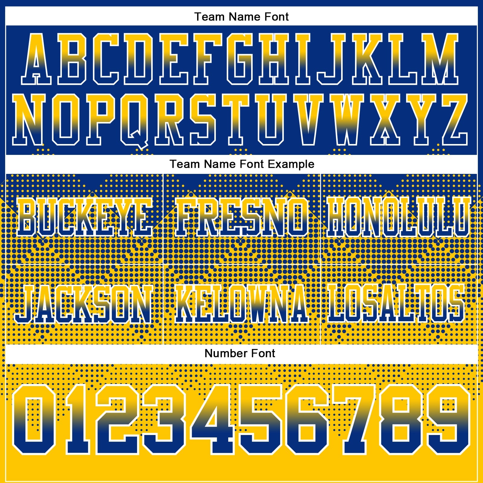 Custom Royal Yellow-White Authentic Gradient Square Shape 7V7 Flag Football Jersey view 3