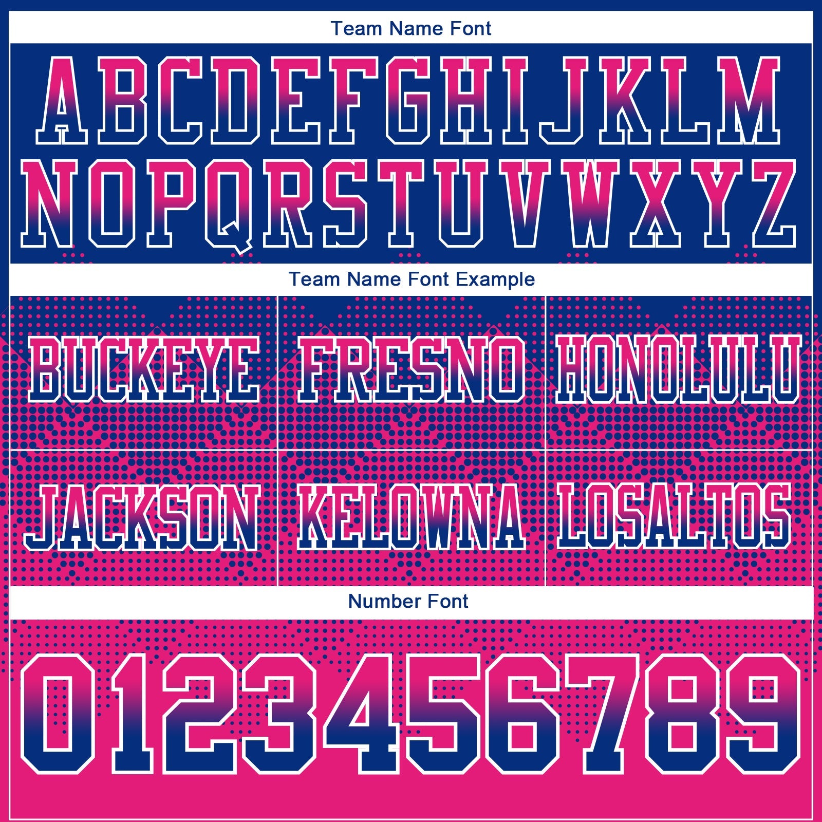 Custom Royal Hot Pink-White Authentic Gradient Square Shape 7V7 Flag Football Jersey view 3