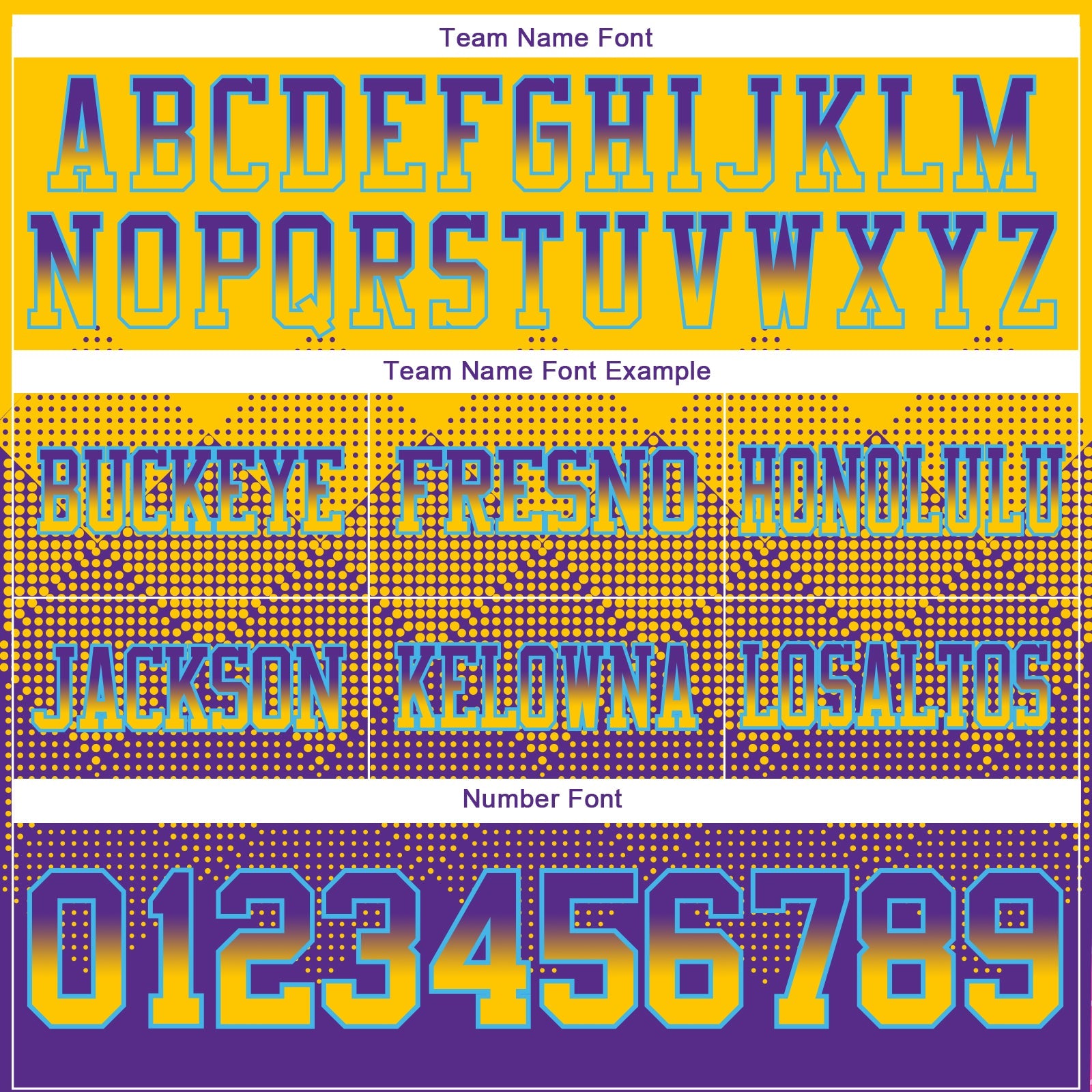 Custom Yellow Purple-Sky Blue Authentic Gradient Square Shape 7V7 Flag Football Jersey view 3
