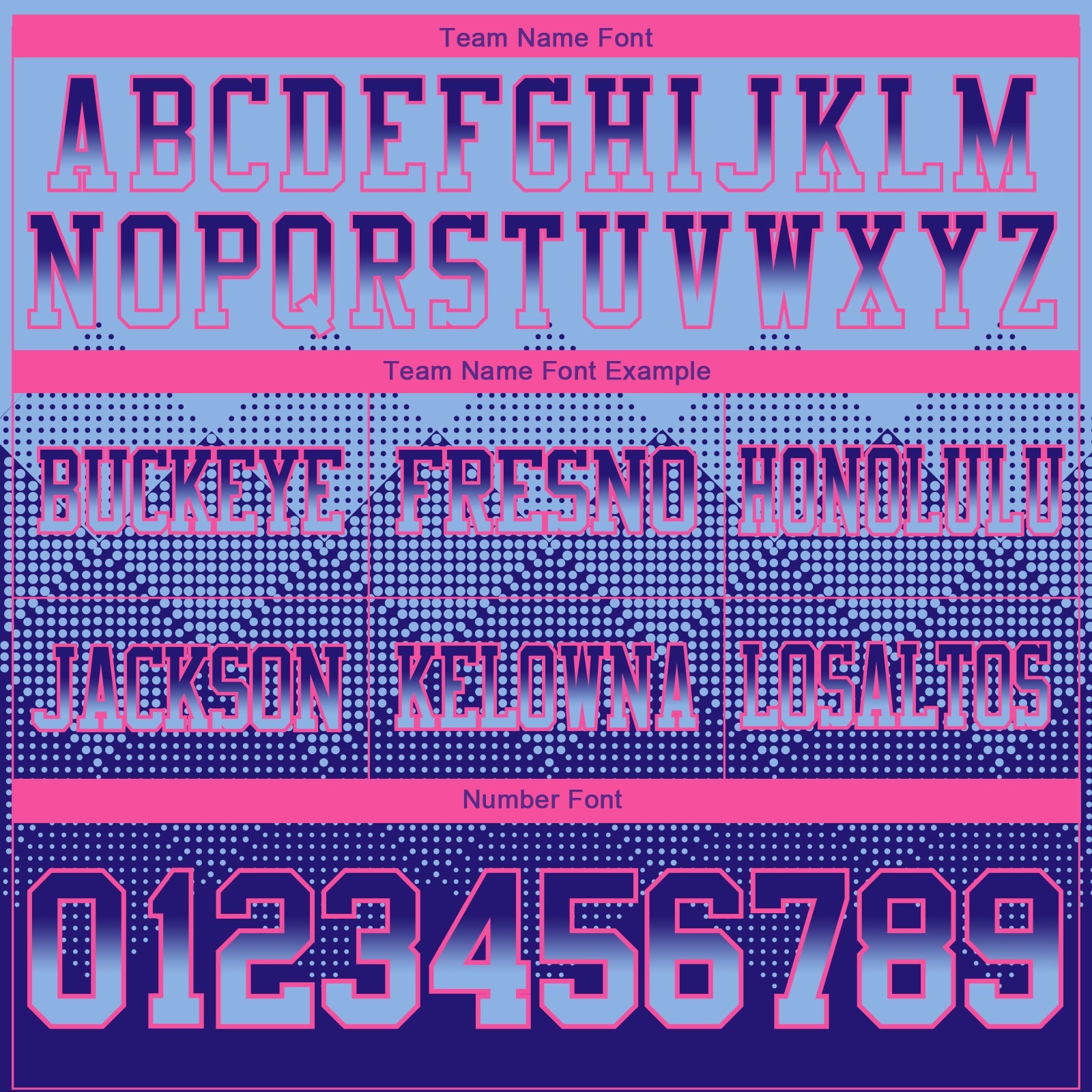 Custom Light Blue Dark Purple-Pink Authentic Gradient Square Shape 7V7 Flag Football Jersey view 3