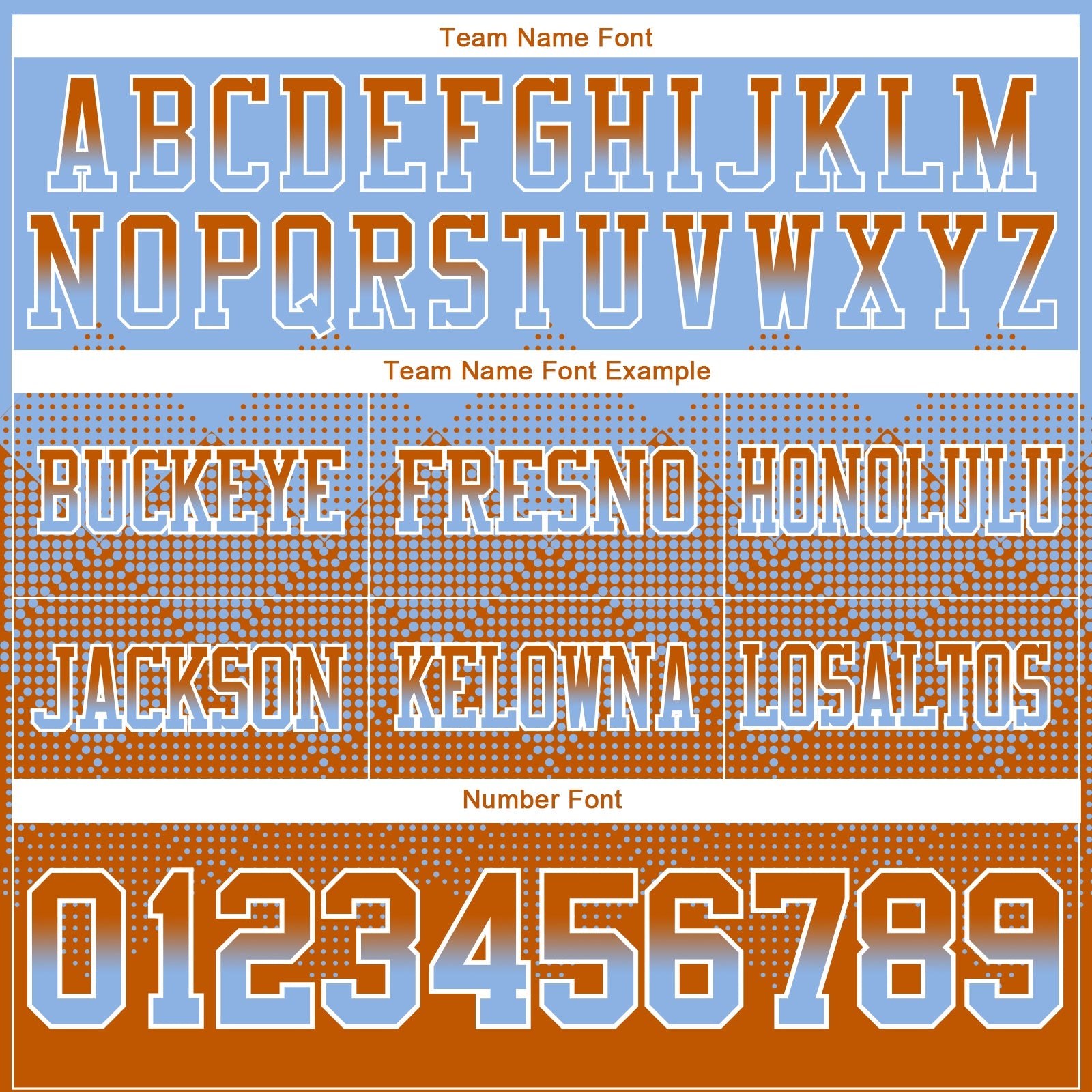 Custom Light Blue Texas Orange-White Authentic Gradient Square Shape 7V7 Flag Football Jersey view 3