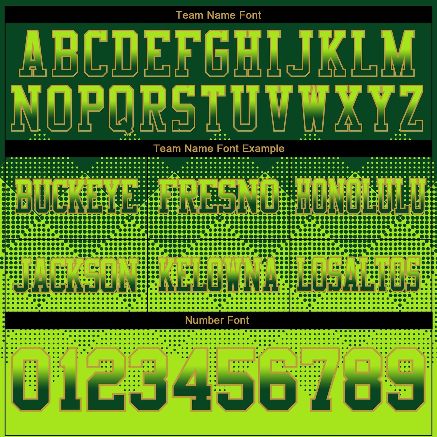 Custom Green Neon Green-Old Gold Authentic Gradient Square Shape 7V7 Flag Football Jersey view 3