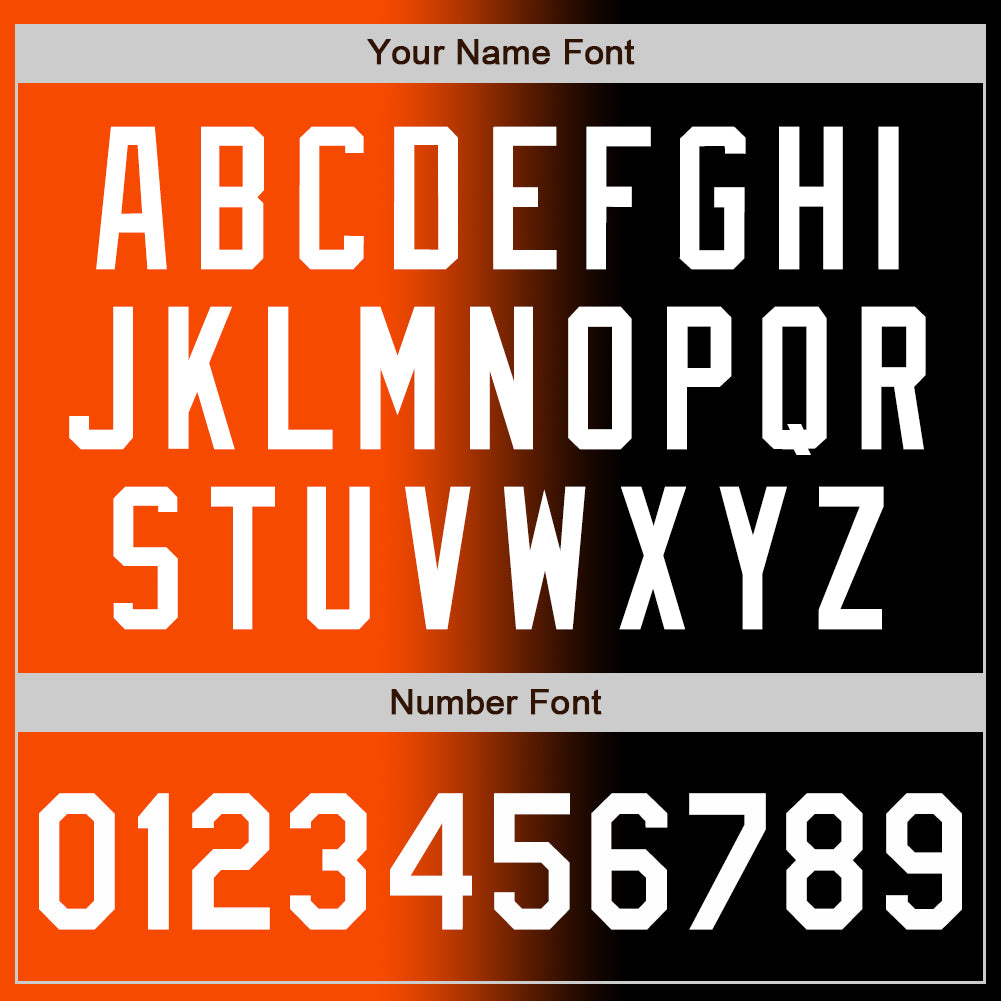 Custom Black White-Orange Authentic Gradient Fashion Baseball Jersey view 5