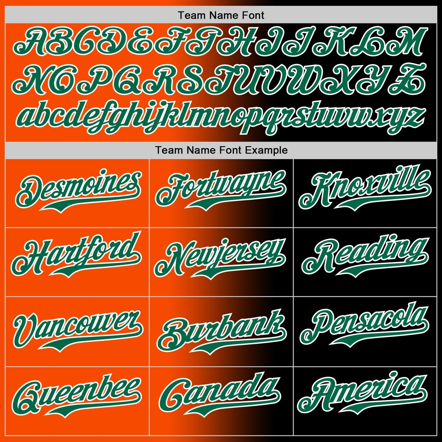 Custom Black Kelly Green Orange-White Authentic Gradient Fashion Baseball Jersey view 4