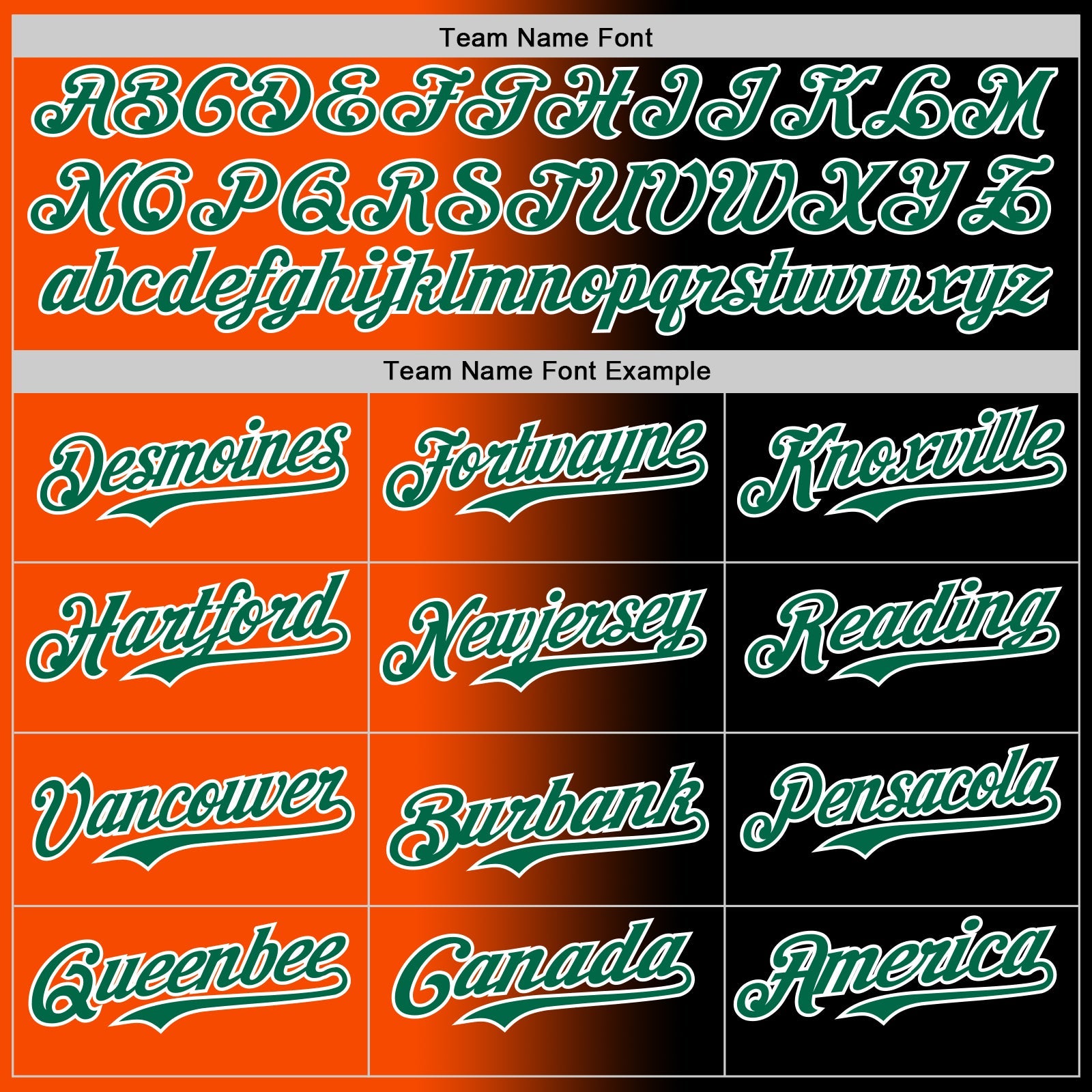Custom Black Kelly Green Orange-White Authentic Gradient Fashion Baseball Jersey view 4
