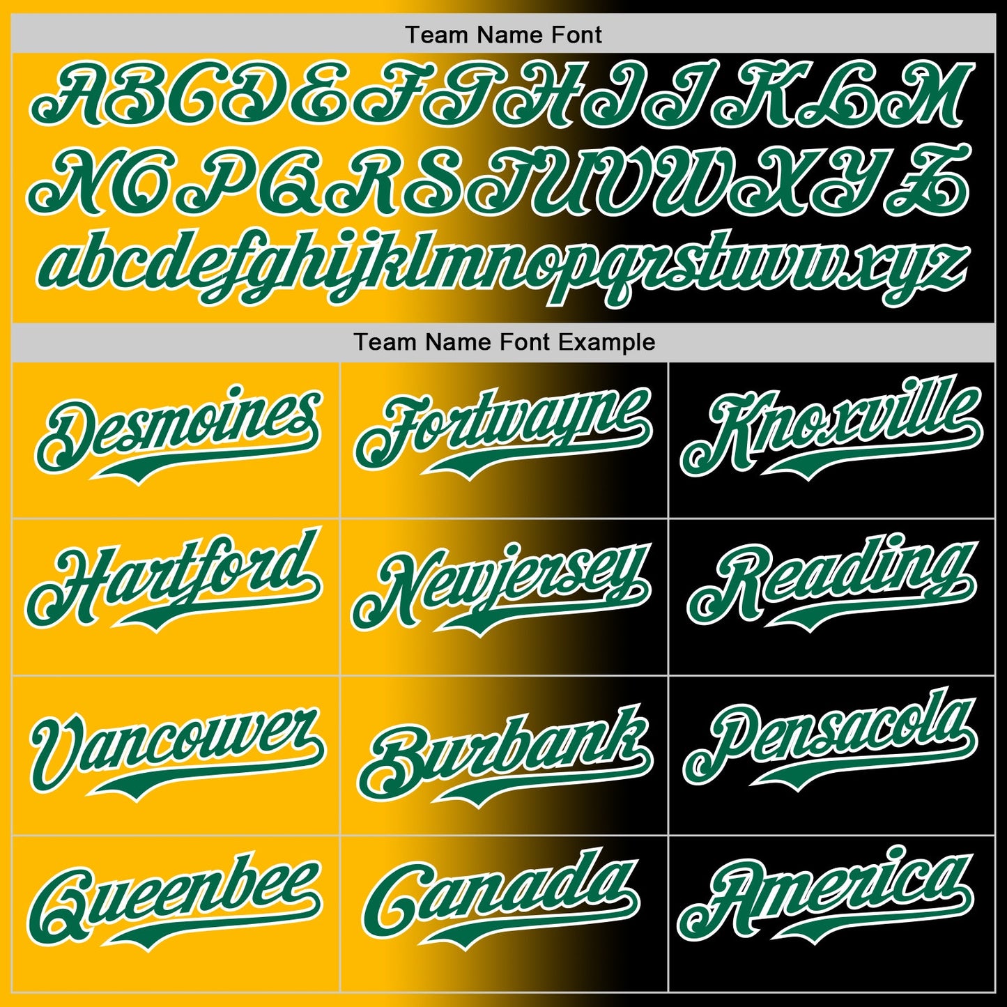 Custom Black Kelly Green Gold-White Authentic Gradient Fashion Baseball Jersey view 4