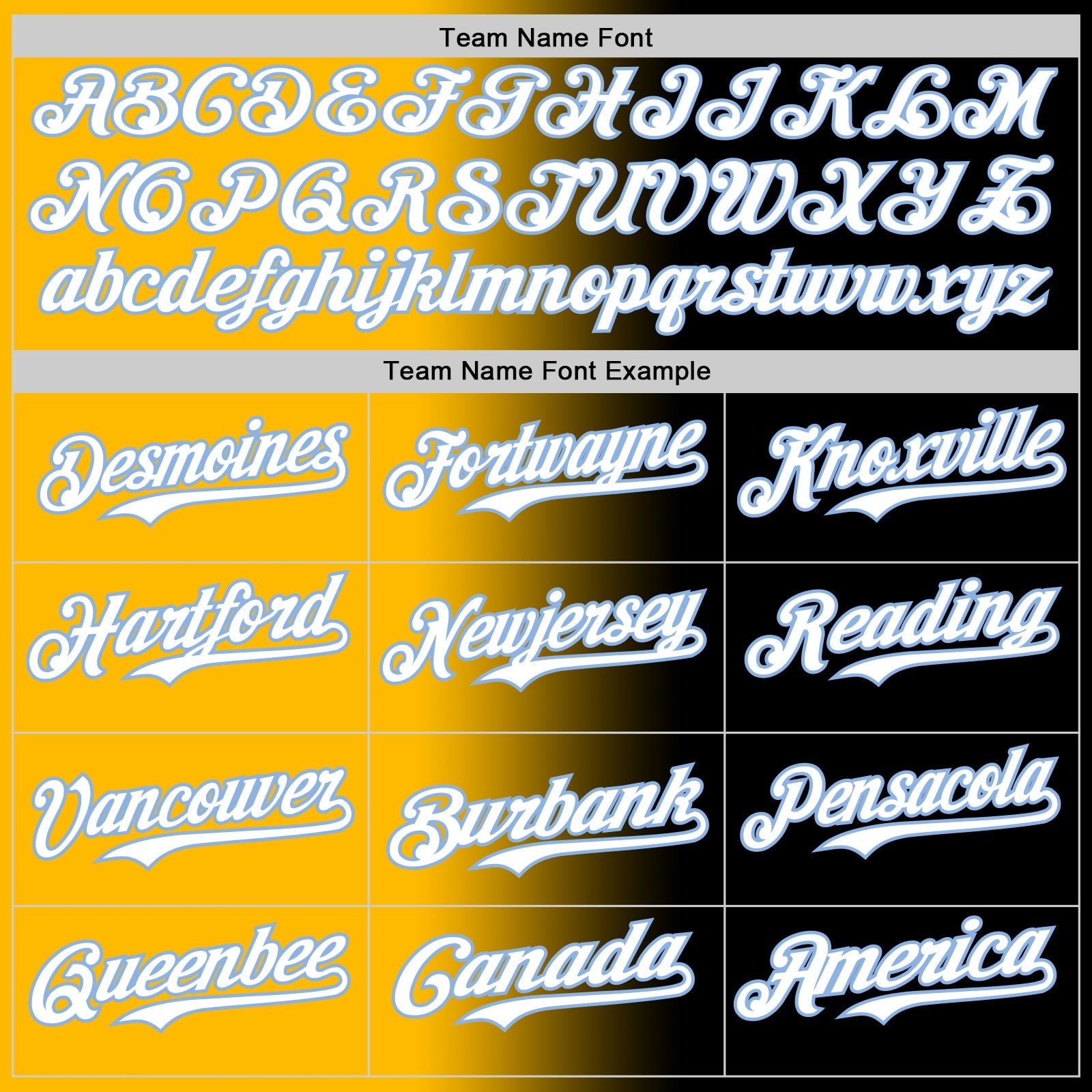 Custom Black Light Blue Gold-White Authentic Gradient Fashion Baseball Jersey view 4