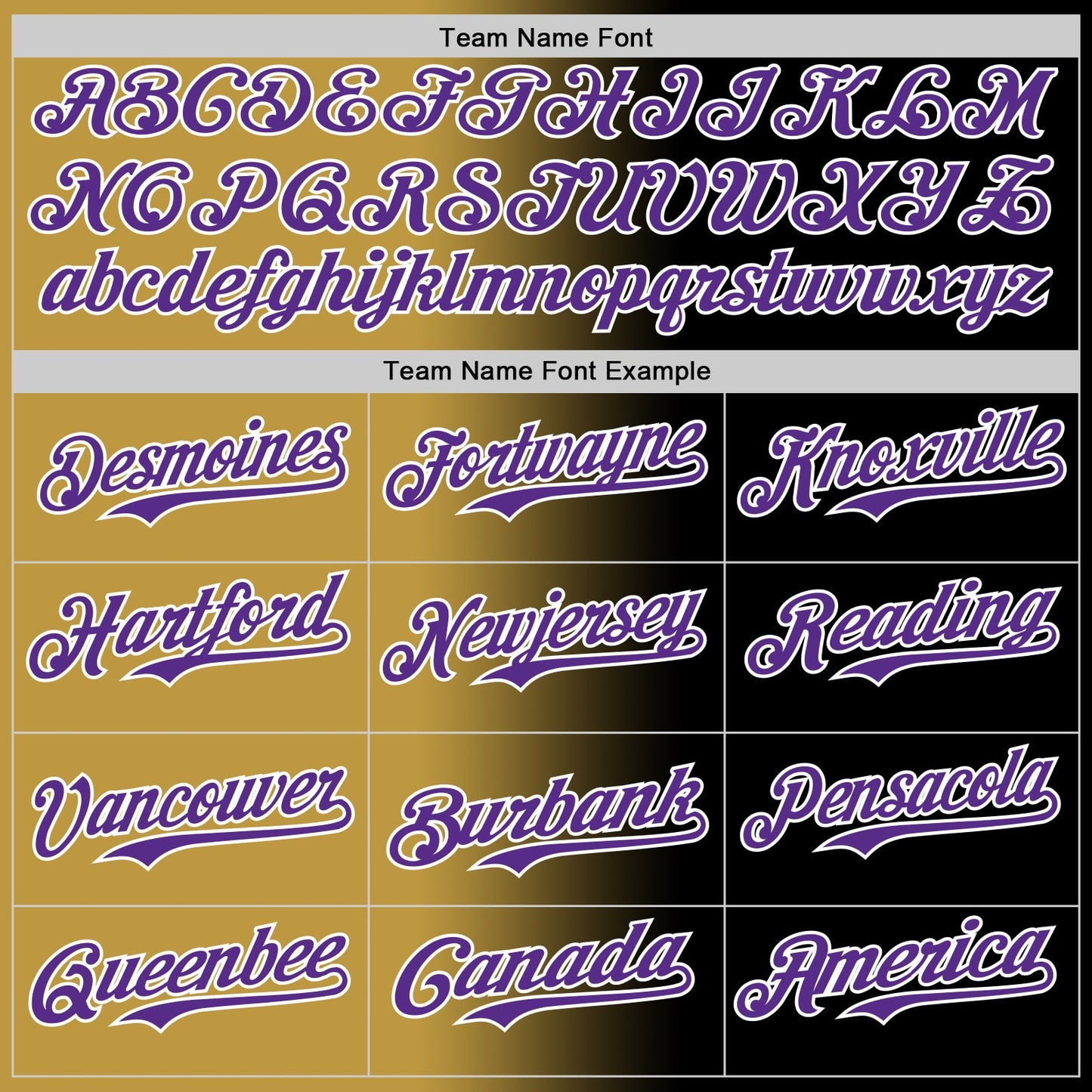 Custom Black Purple Old Gold-White Authentic Gradient Fashion Baseball Jersey view 4