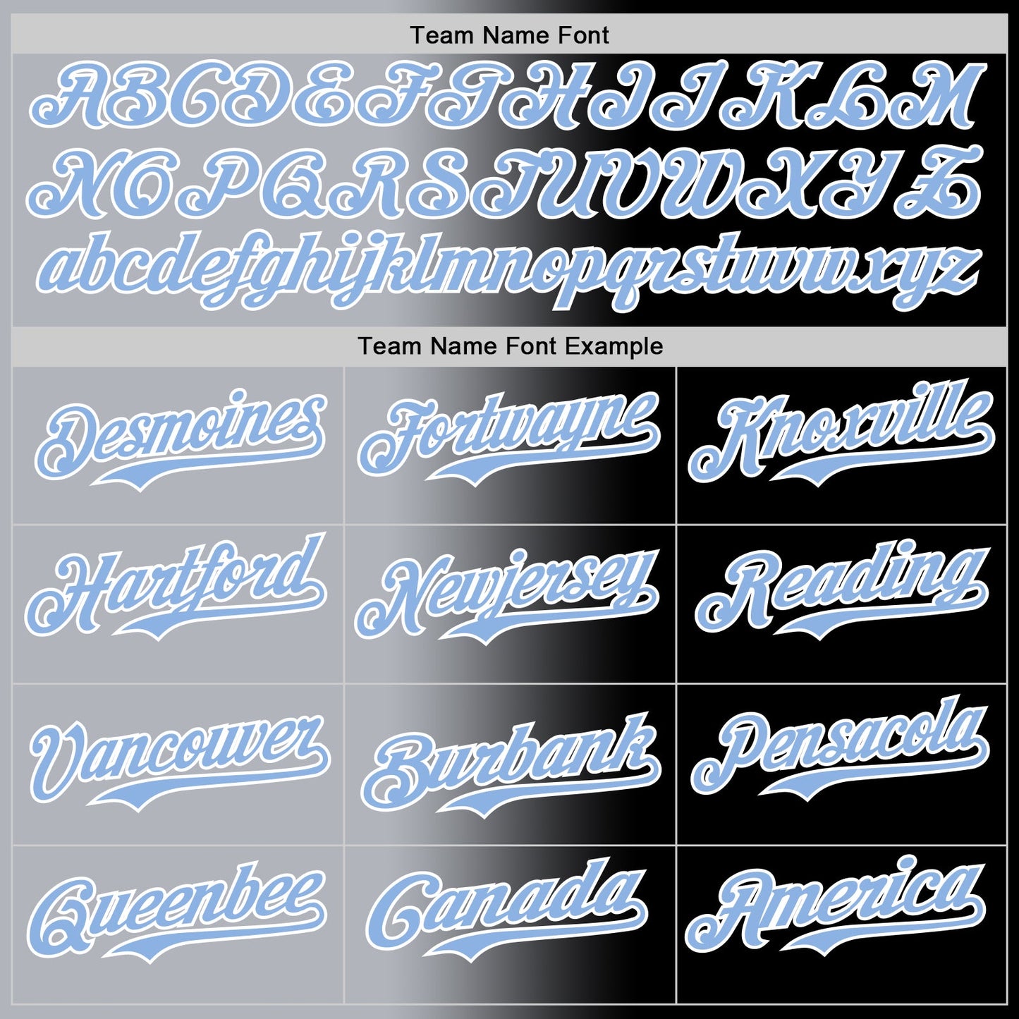 Custom Black Light Blue Gray-White Authentic Gradient Fashion Baseball Jersey view 4