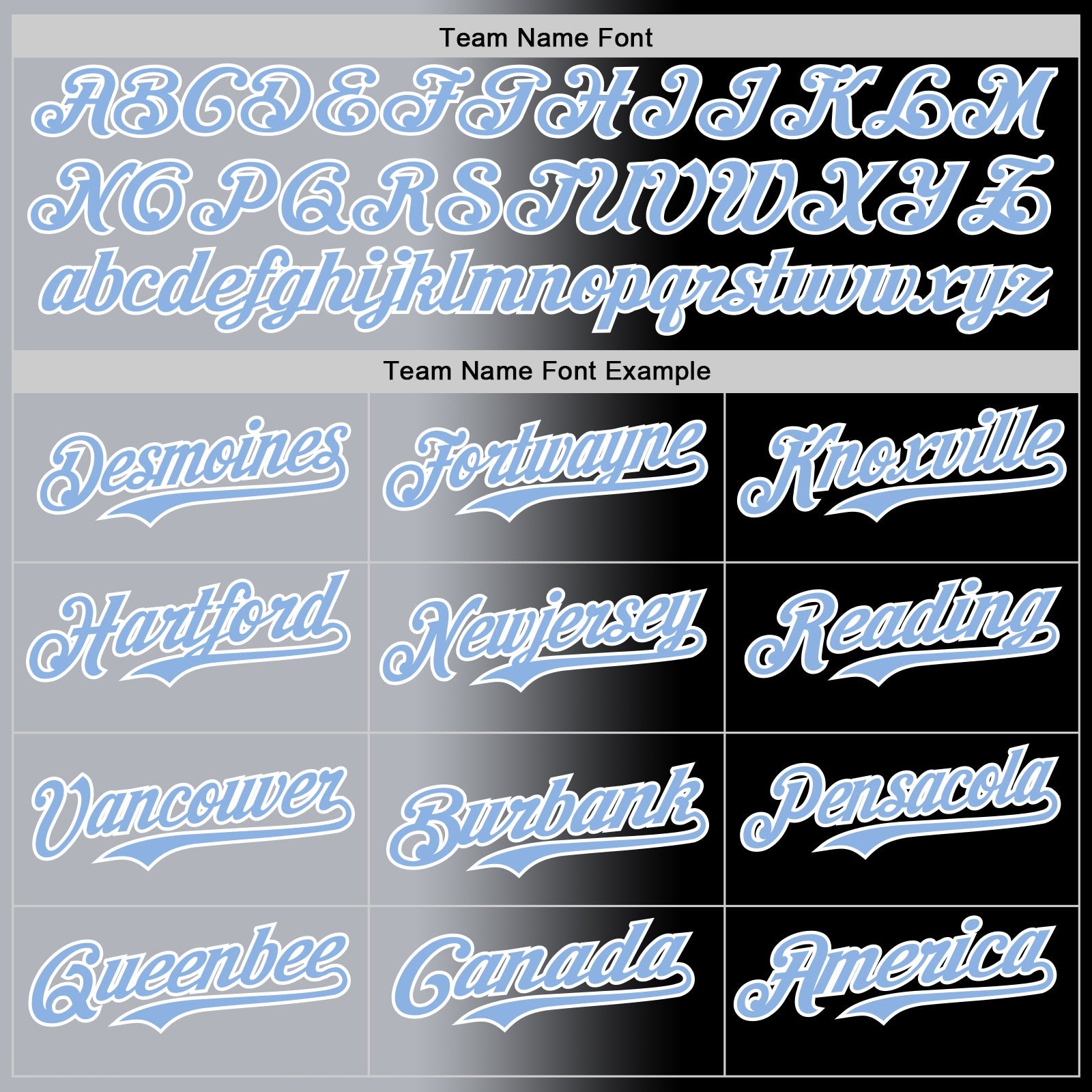 Custom Black Light Blue Gray-White Authentic Gradient Fashion Baseball Jersey view 4