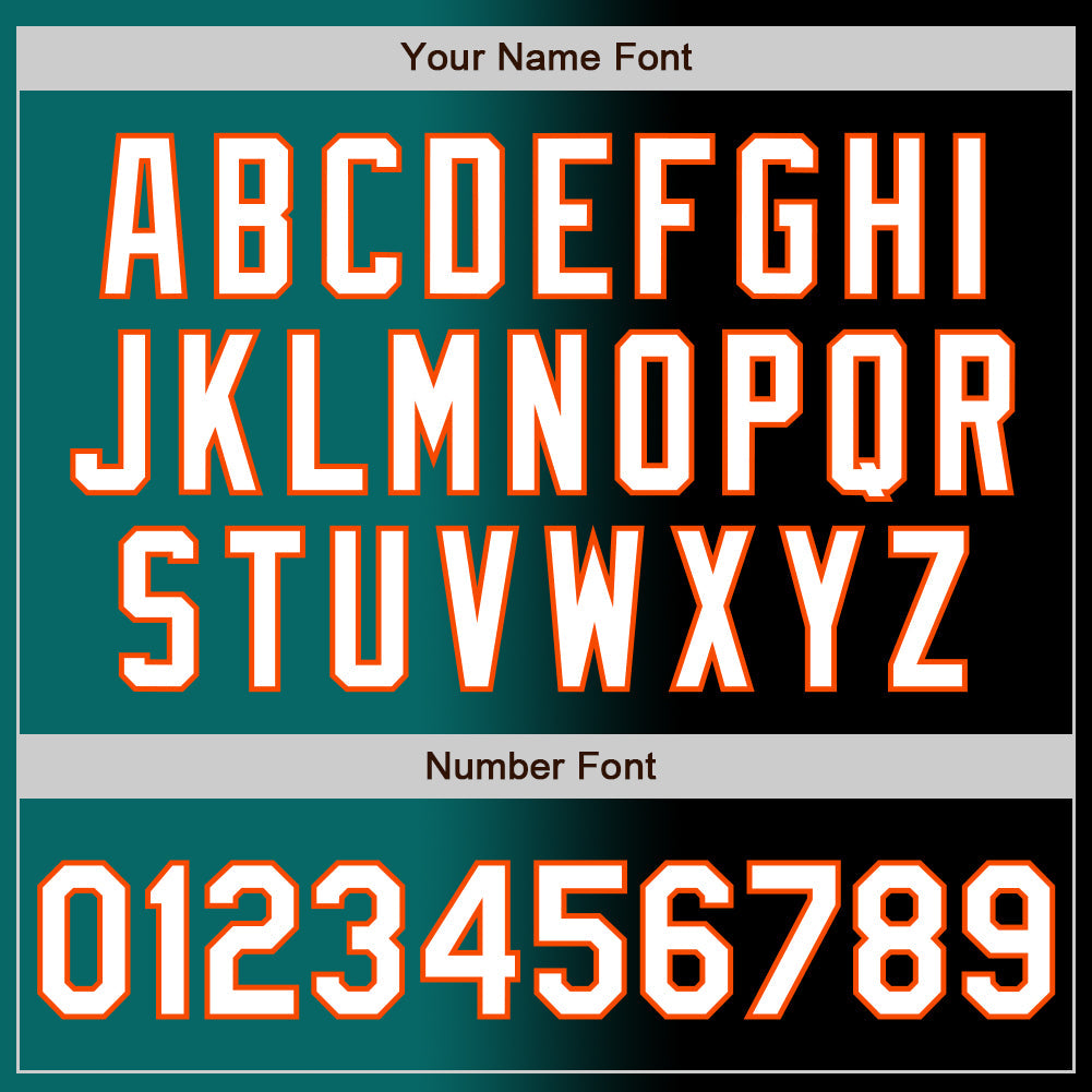 Custom Black White Teal-Orange Authentic Gradient Fashion Baseball Jersey view 5