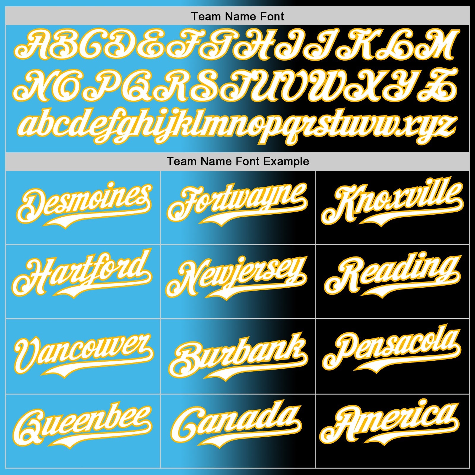 Custom Black White Sky Blue-Gold Authentic Gradient Fashion Baseball Jersey view 4