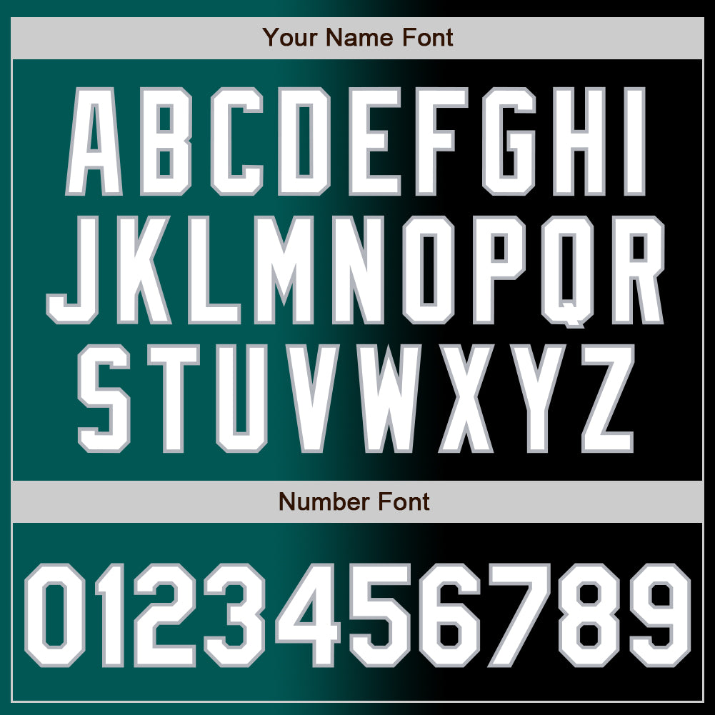 Custom Black White Midnight Green-Gray Authentic Gradient Fashion Baseball Jersey view 5