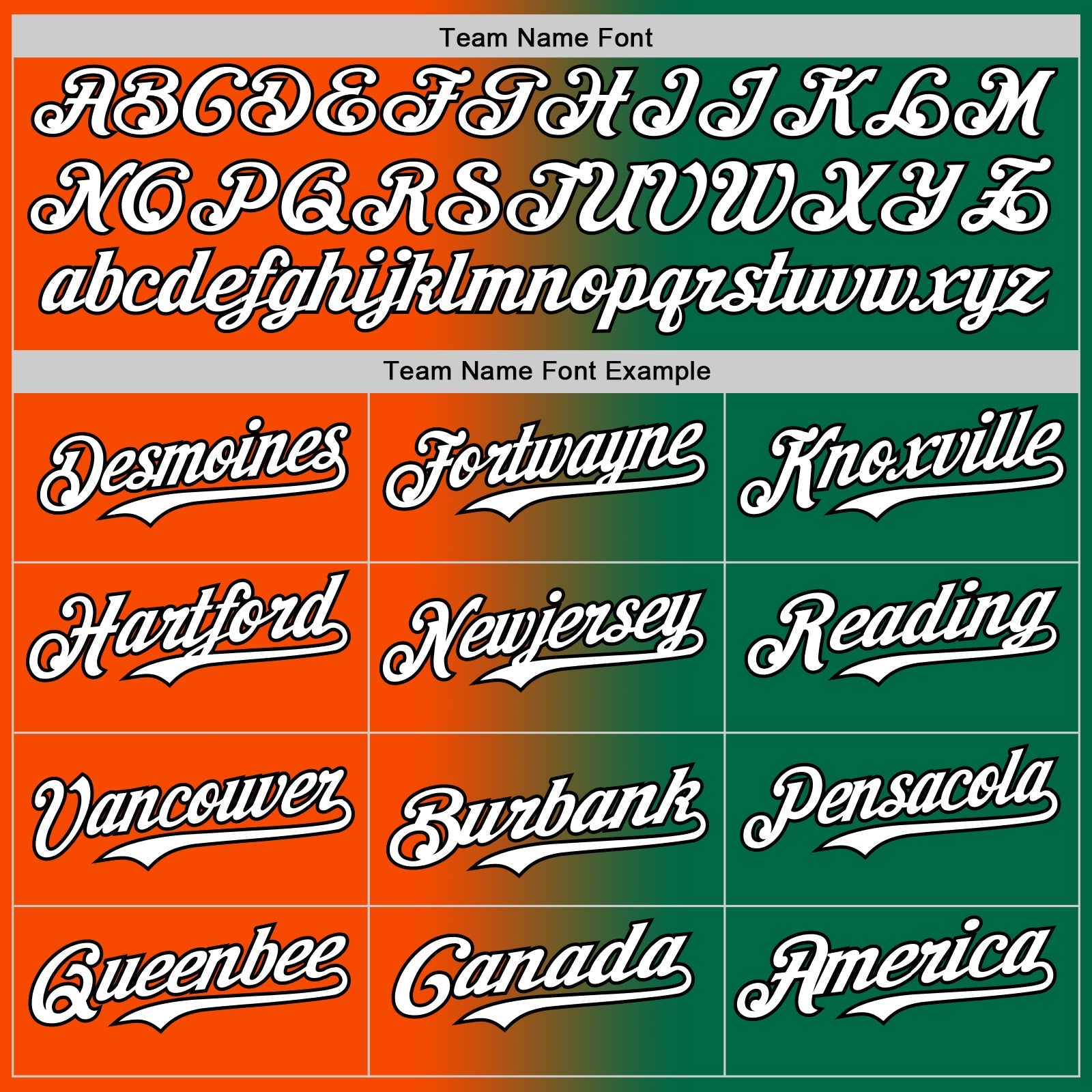 Custom Kelly Green White Orange-Black Authentic Gradient Fashion Baseball Jersey view 4