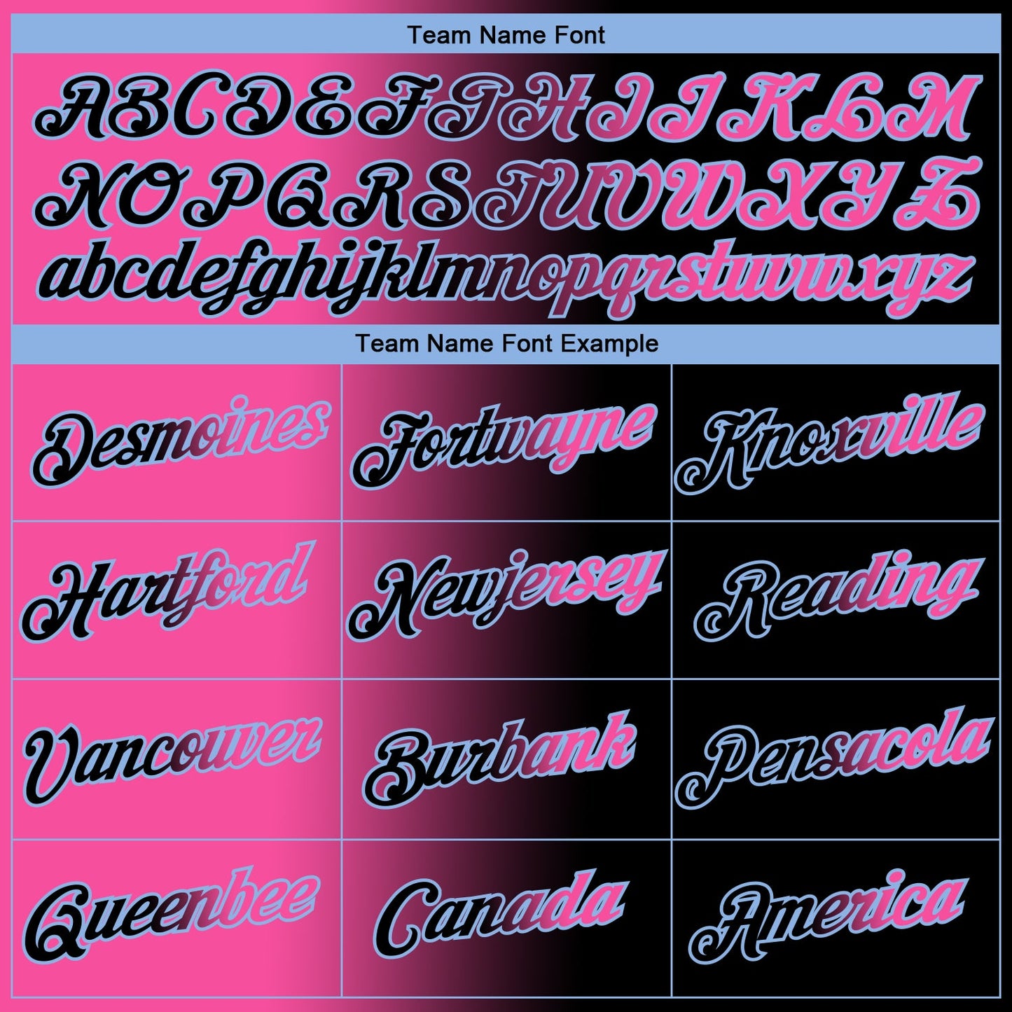 Custom Black Pink-Light Blue Gradient Fashion Performance T-Shirt view 3