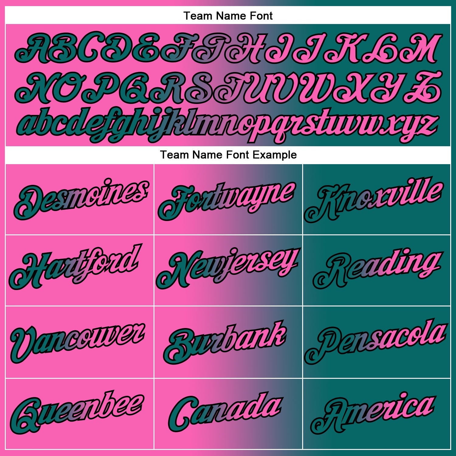 Custom Teal Pink-Black Gradient Fashion Performance T-Shirt view 3