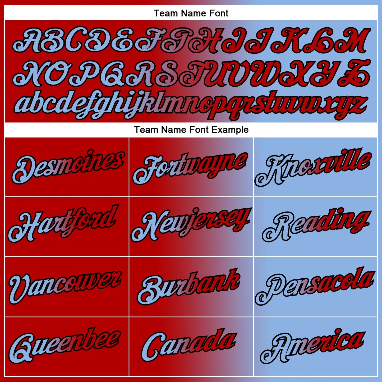 Custom Light Blue Red-Black Gradient Fashion Performance T-Shirt view 3