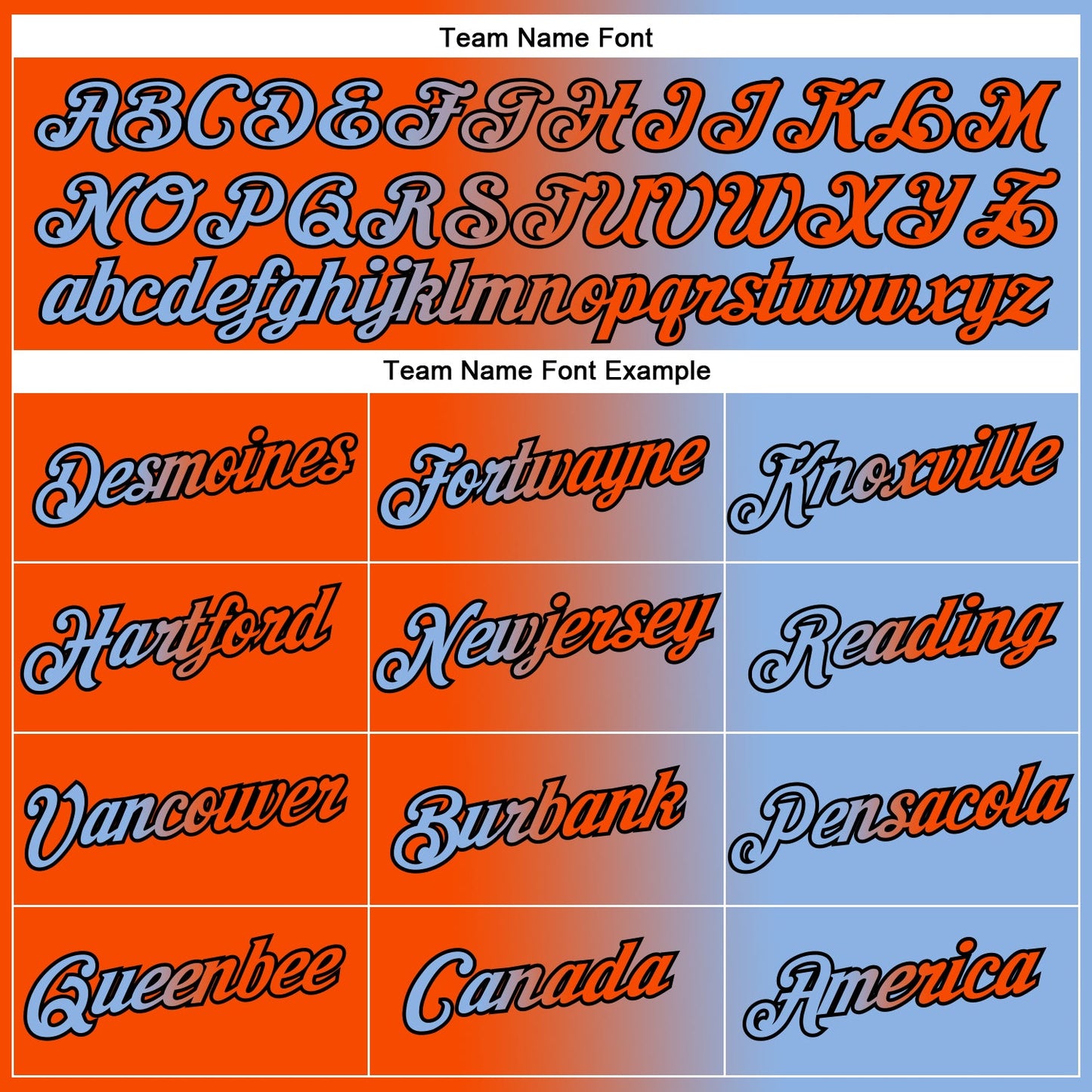 Custom Light Blue Orange-Black Gradient Fashion Performance T-Shirt view 3