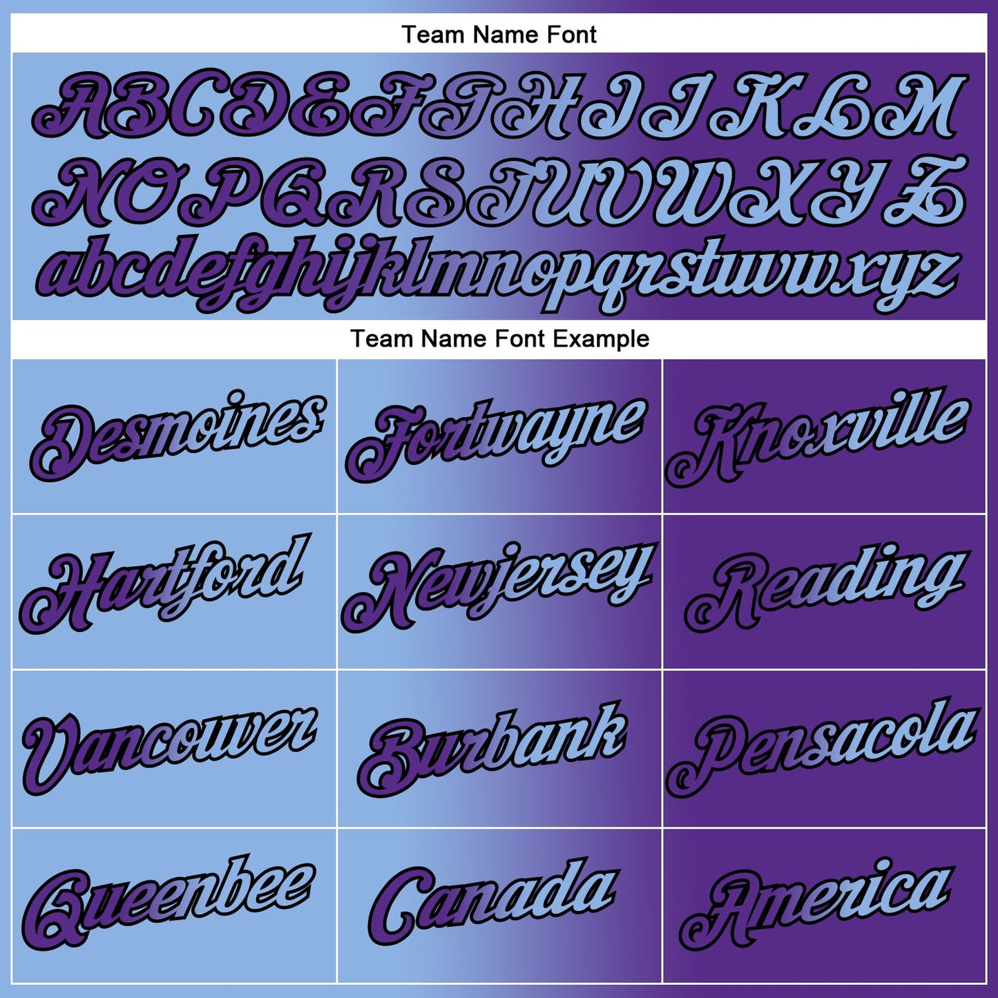 Custom Purple Light Blue-Black Gradient Fashion Performance T-Shirt view 3