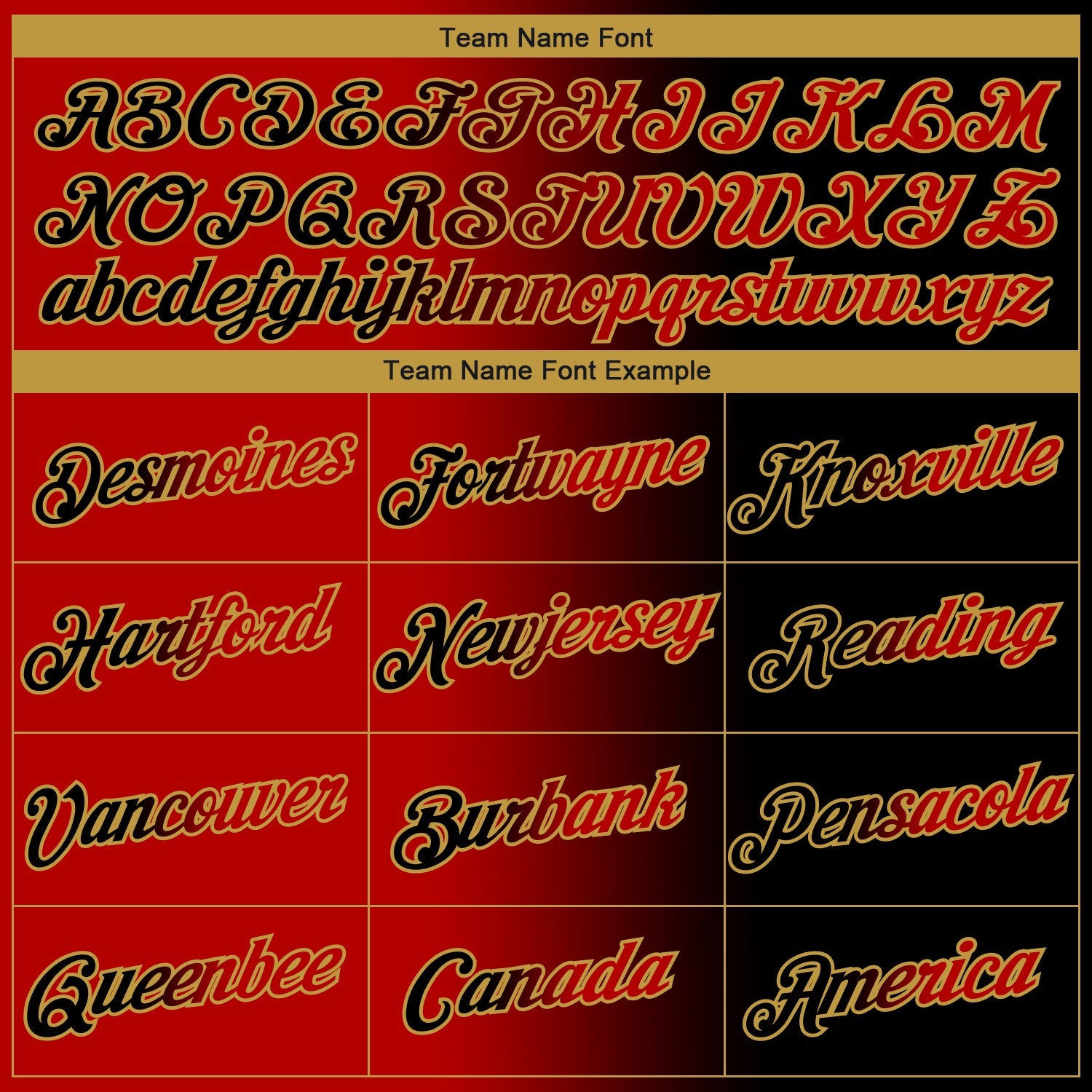 Custom Black Red-Old Gold Gradient Fashion Performance T-Shirt view 3