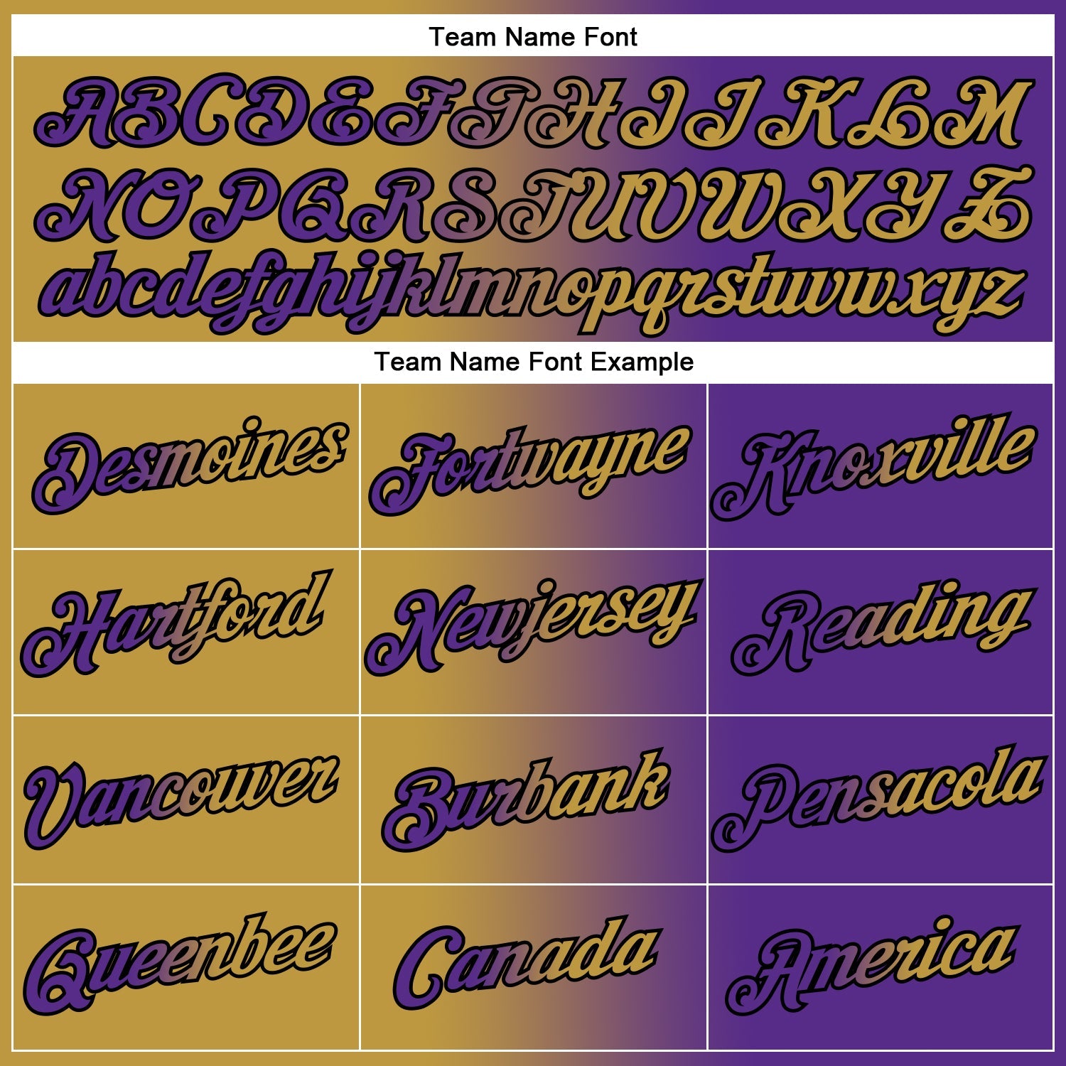 Custom Purple Old Gold-Black Gradient Fashion Performance T-Shirt view 3
