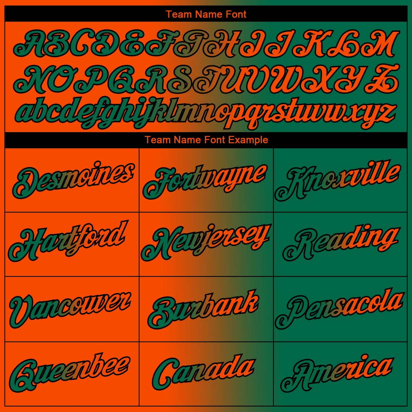 Custom Kelly Green Orange-Black Gradient Fashion Performance T-Shirt view 3