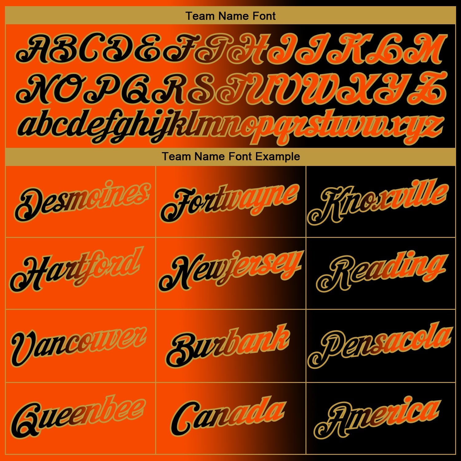 Custom Black Orange-Old Gold Gradient Fashion Performance T-Shirt view 3