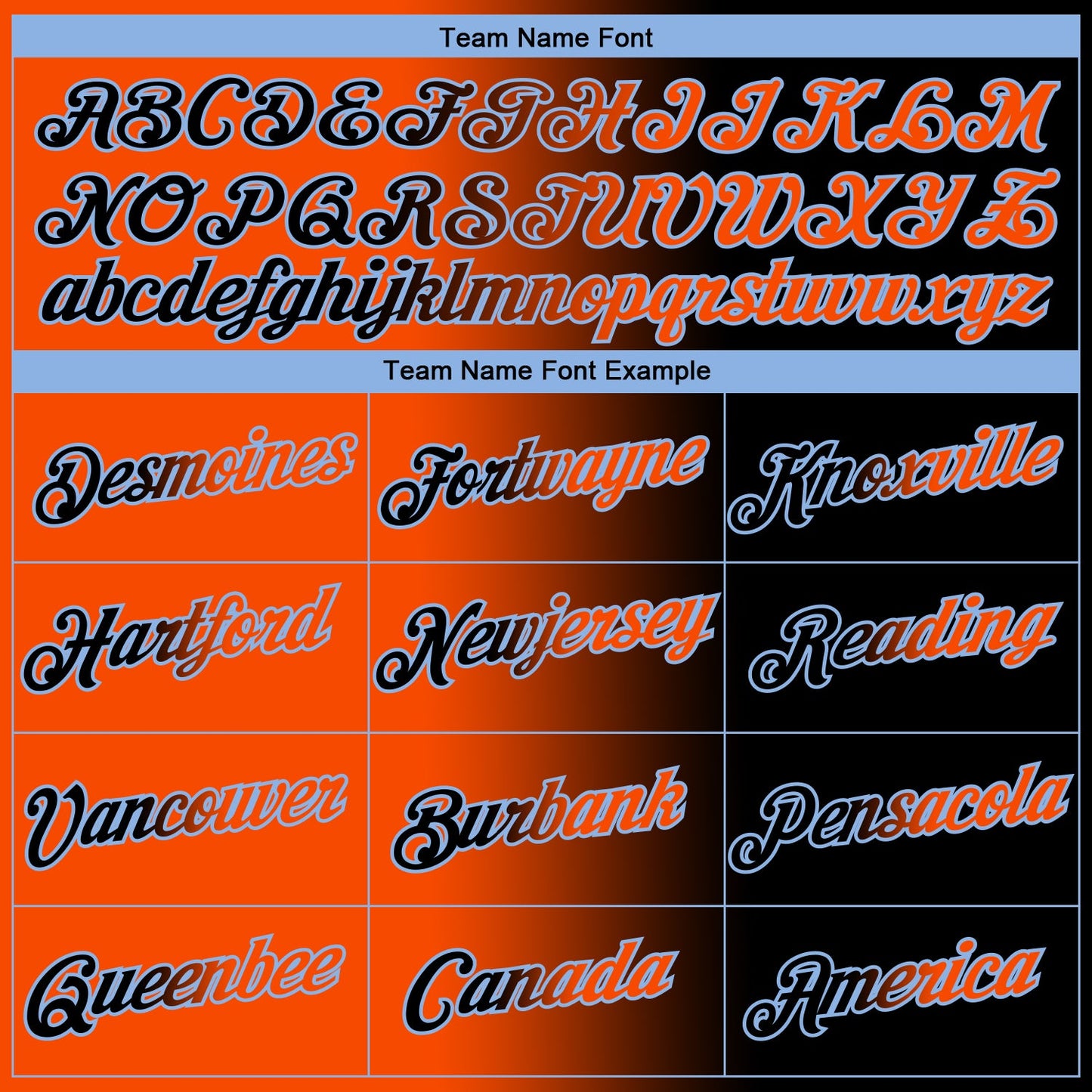 Custom Black Orange-Light Blue Gradient Fashion Performance T-Shirt view 3