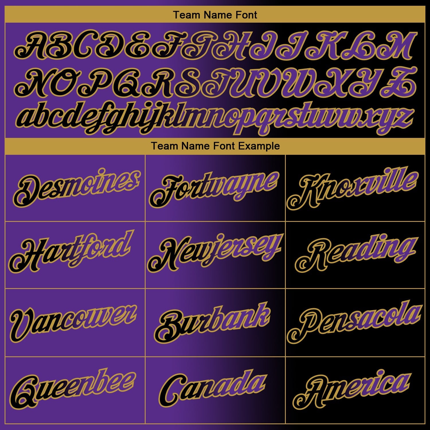 Custom Black Purple-Old Gold Gradient Fashion Performance T-Shirt view 3