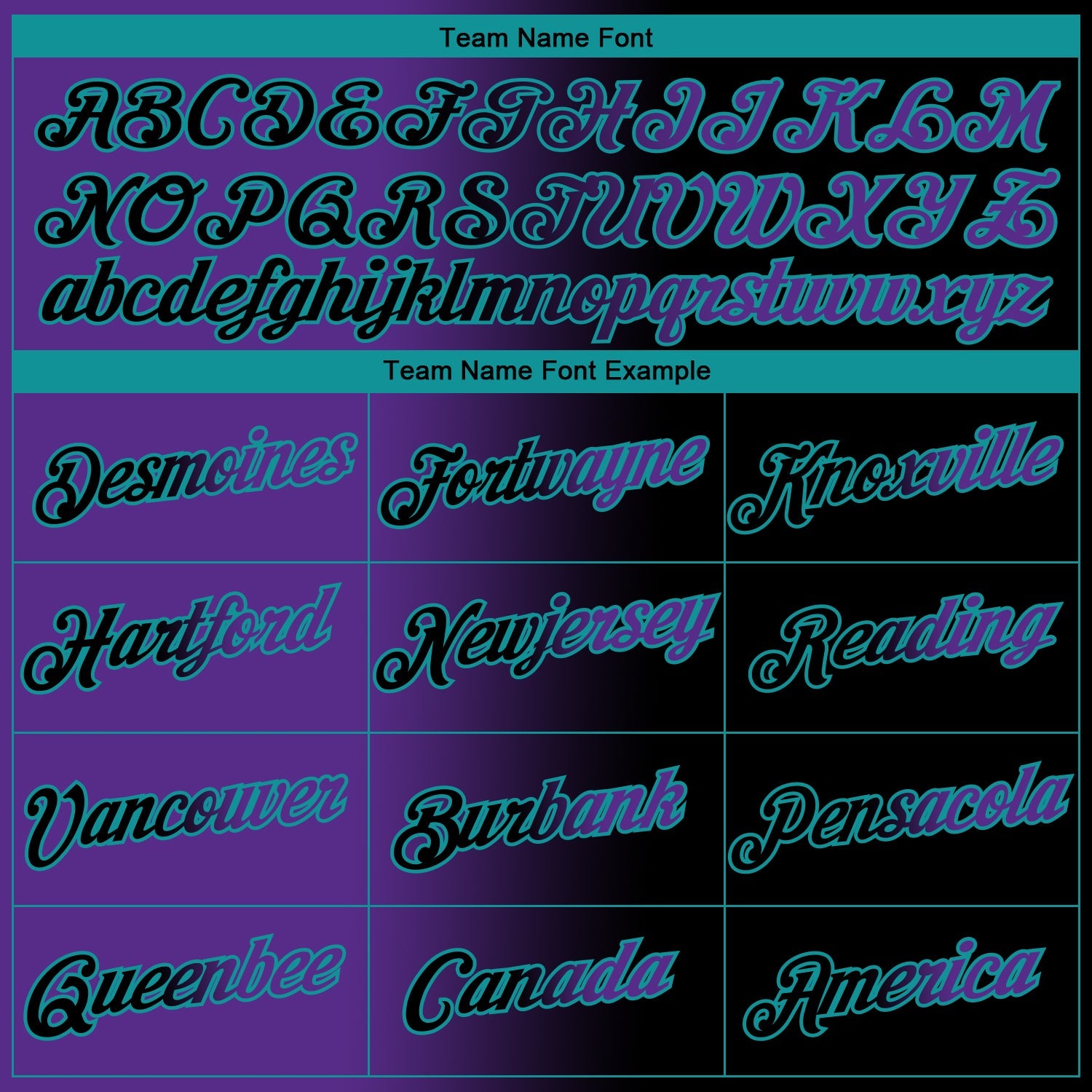 Custom Black Purple-Teal Gradient Fashion Performance T-Shirt view 3