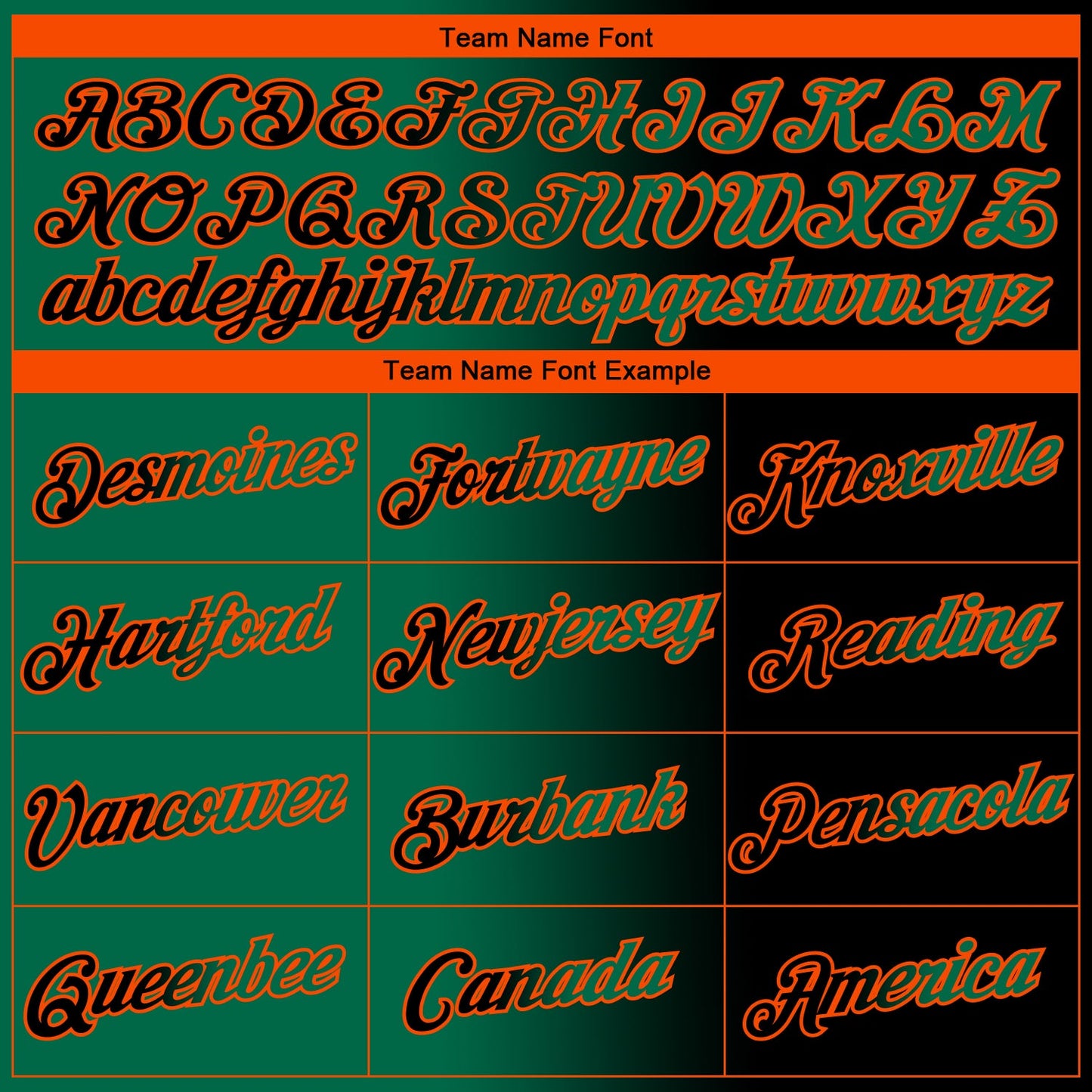 Custom Black Kelly Green-Orange Gradient Fashion Performance T-Shirt view 3