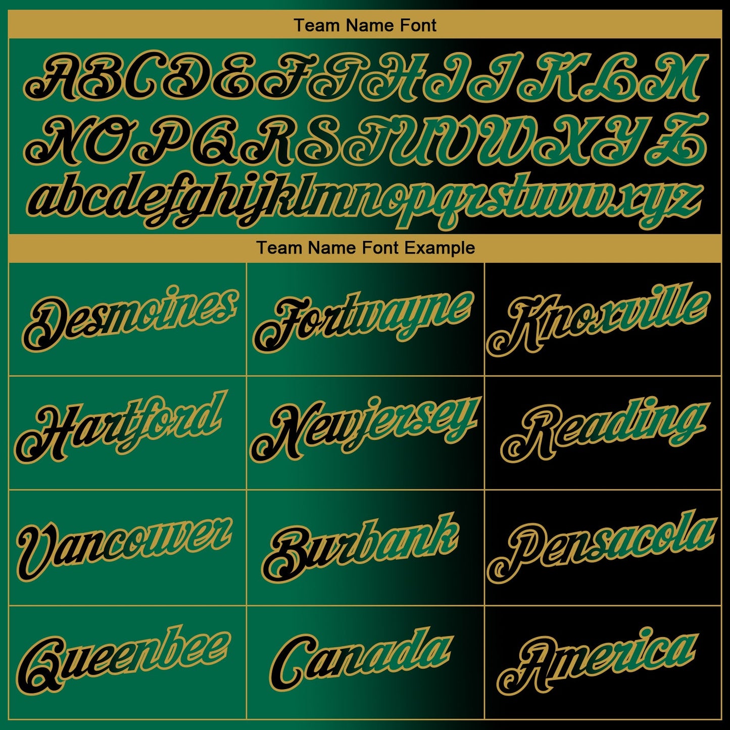 Custom Black Kelly Green-Old Gold Gradient Fashion Performance T-Shirt view 3