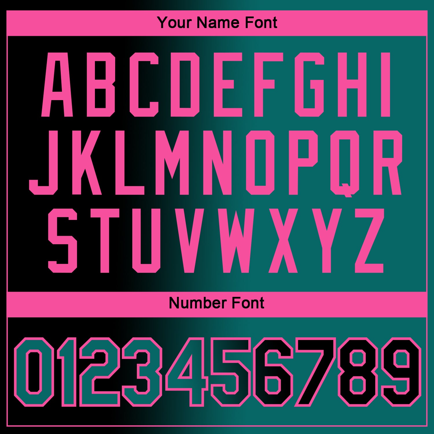 Custom Black Teal-Pink Gradient Fashion Performance T-Shirt view 4