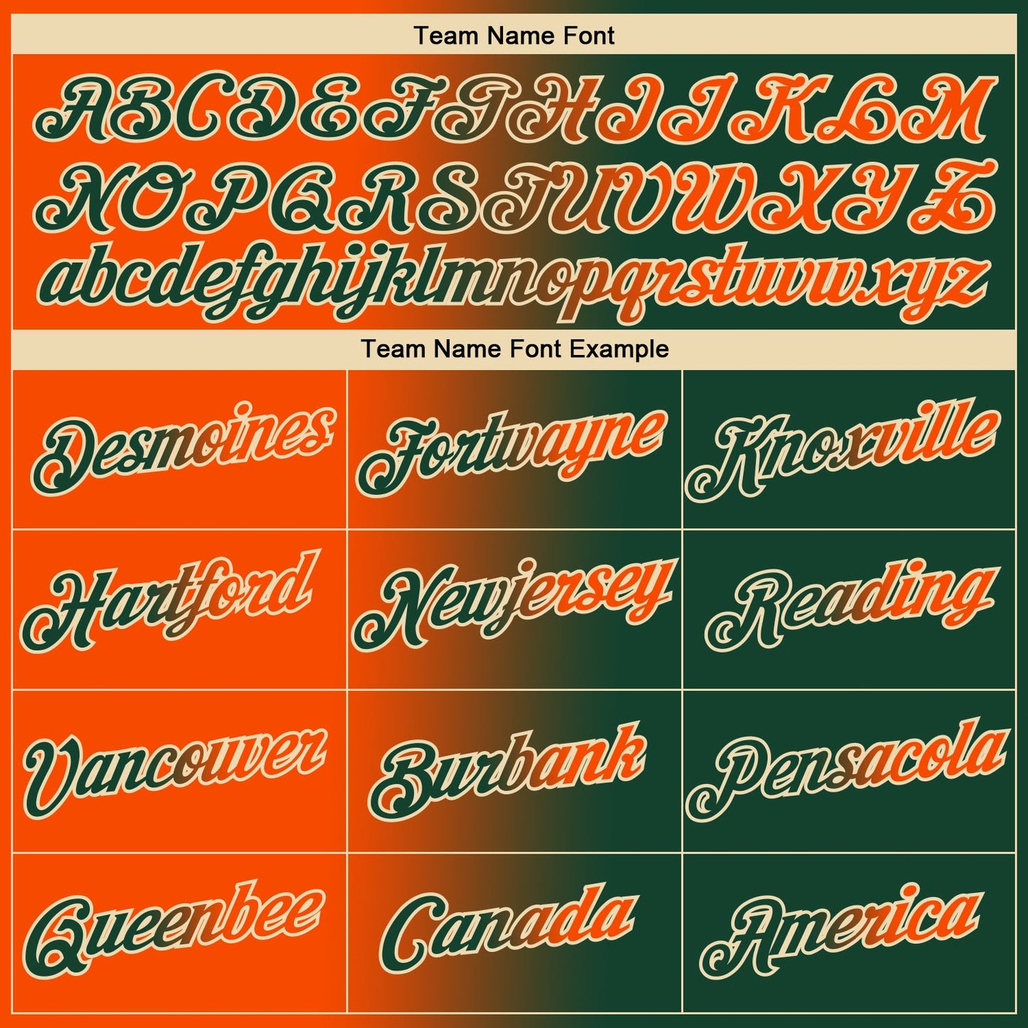Custom Green Orange-Cream Gradient Fashion Performance T-Shirt view 3