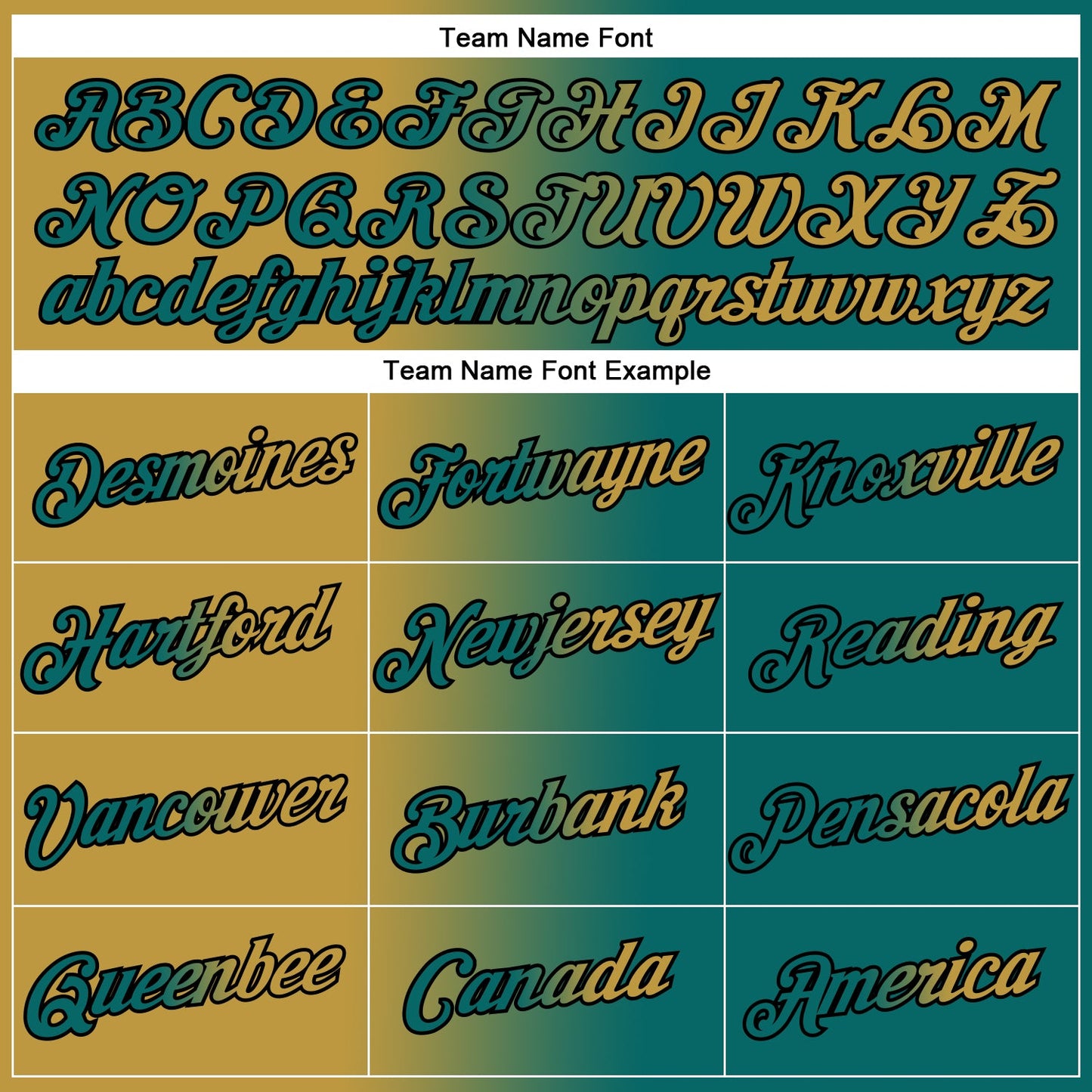 Custom Teal Old Gold-Black Gradient Fashion Performance T-Shirt view 3