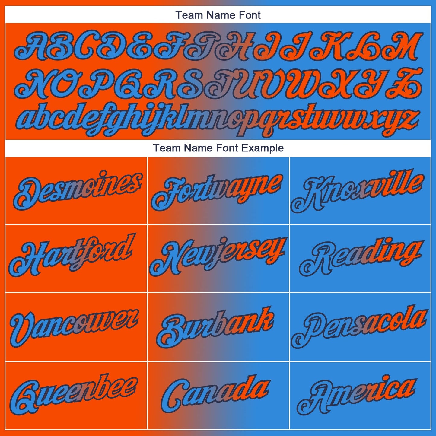 Custom Powder Blue Orange-Navy Gradient Fashion Performance T-Shirt view 3