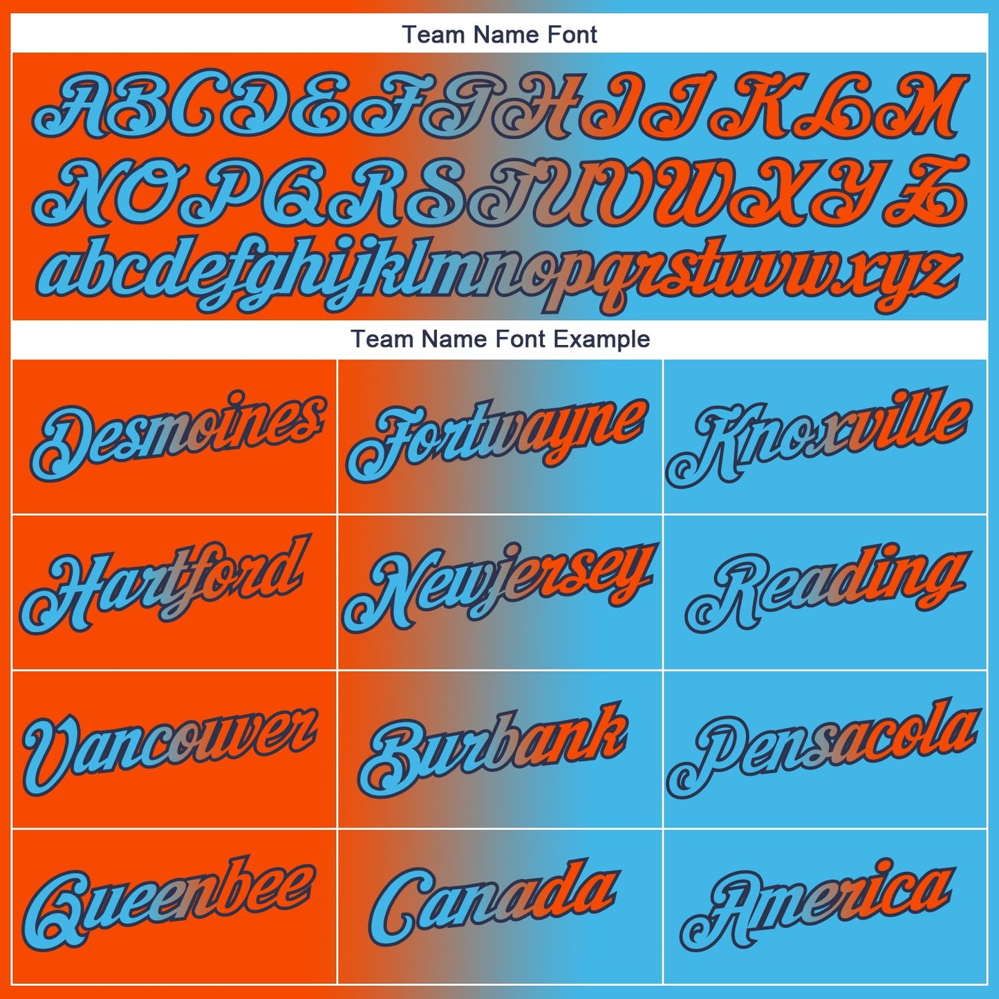 Custom Sky Blue Orange-Navy Gradient Fashion Performance T-Shirt view 3