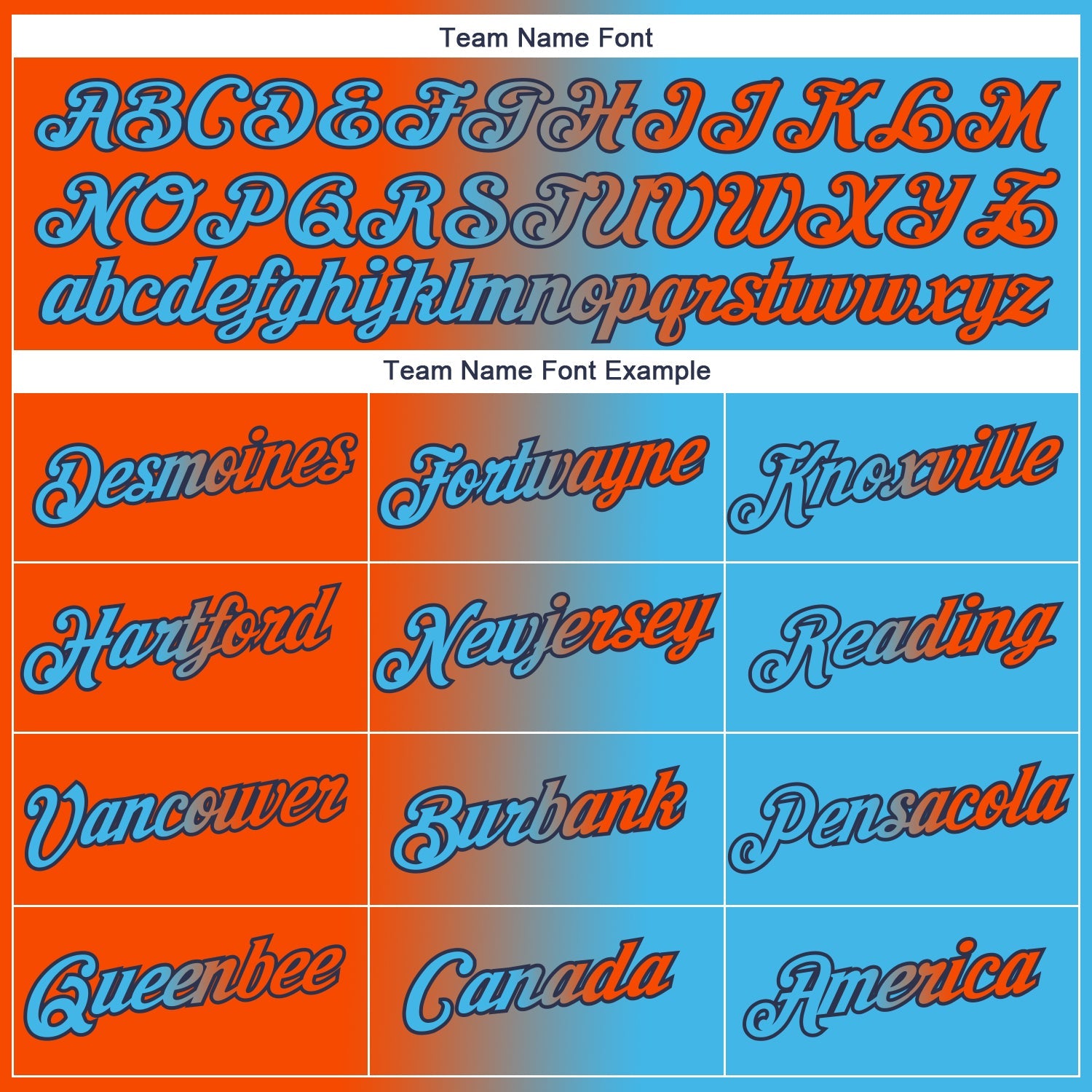 Custom Sky Blue Orange-Navy Gradient Fashion Performance T-Shirt view 3